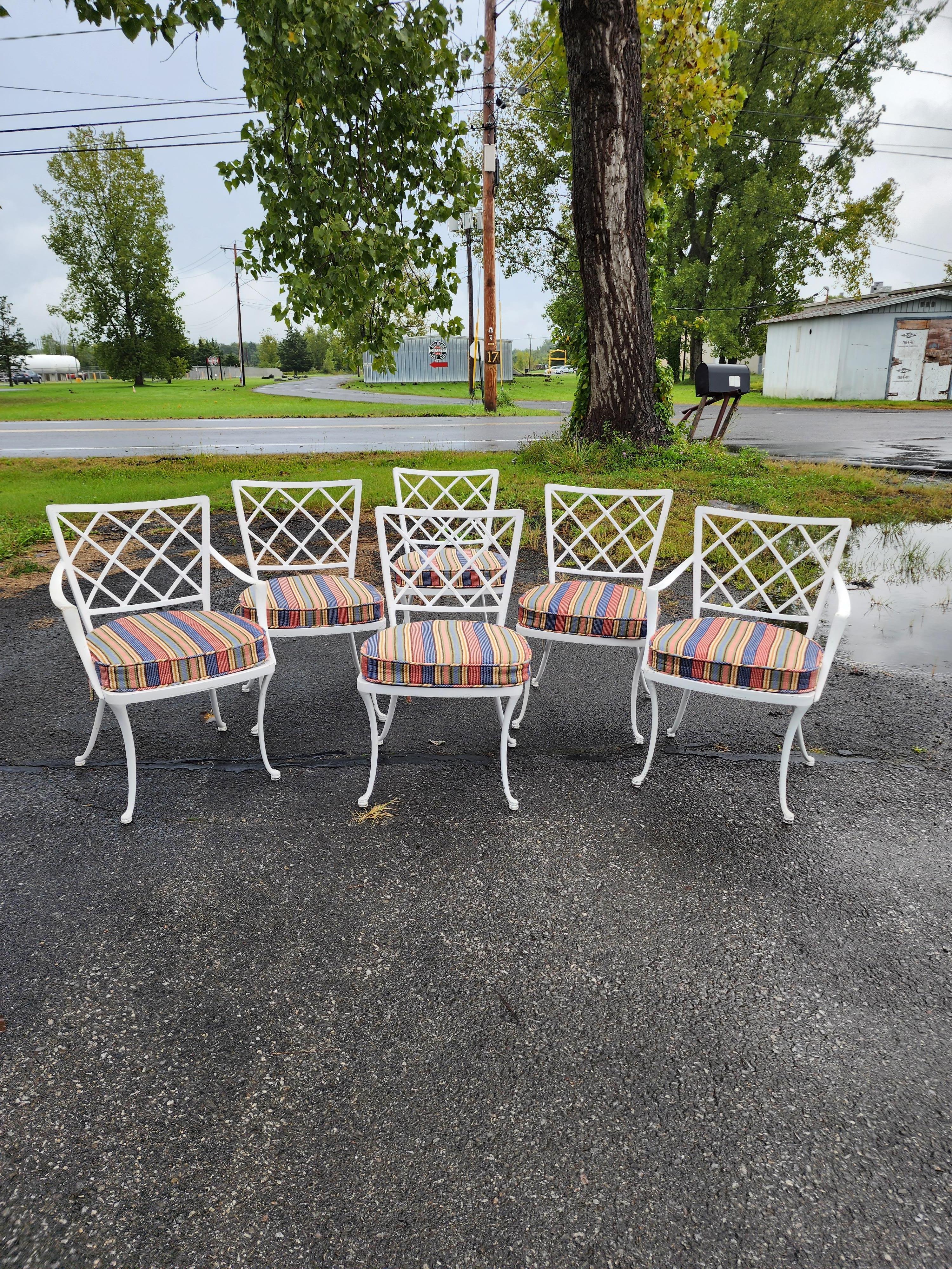 American Brown Jordan Coastal Set Of 6 Dinning Chairs For Sale
