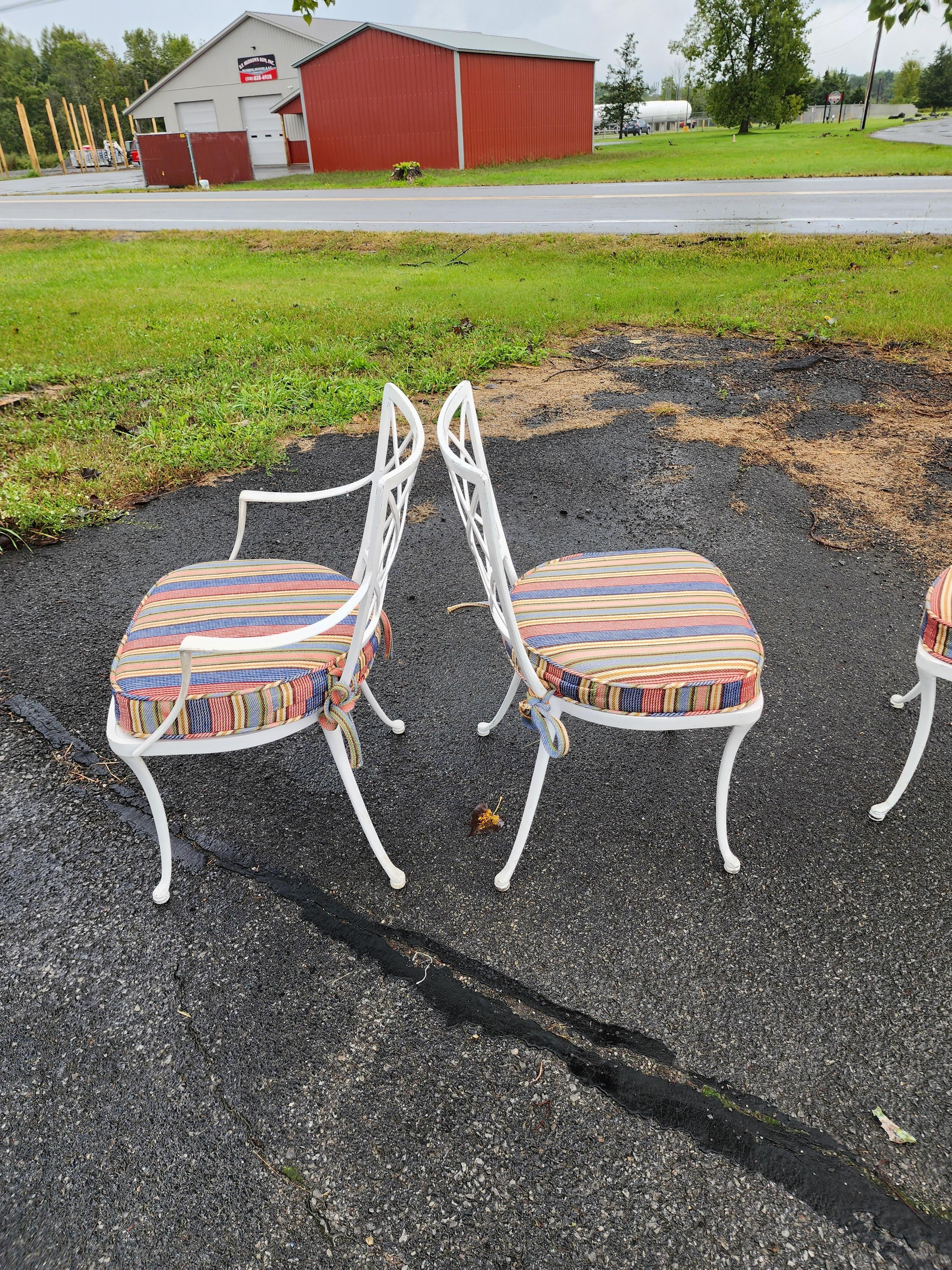 Aluminum Brown Jordan Coastal Set Of 6 Dinning Chairs For Sale