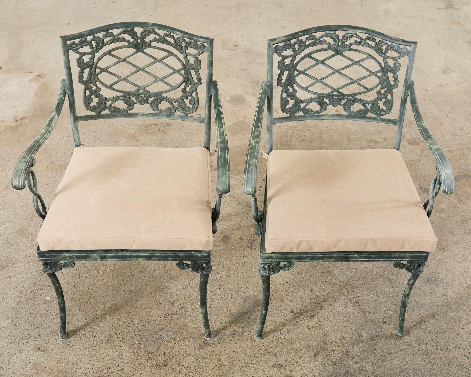 Brown Jordan Elegance Garden Dining Suite Verdigris Finish 5