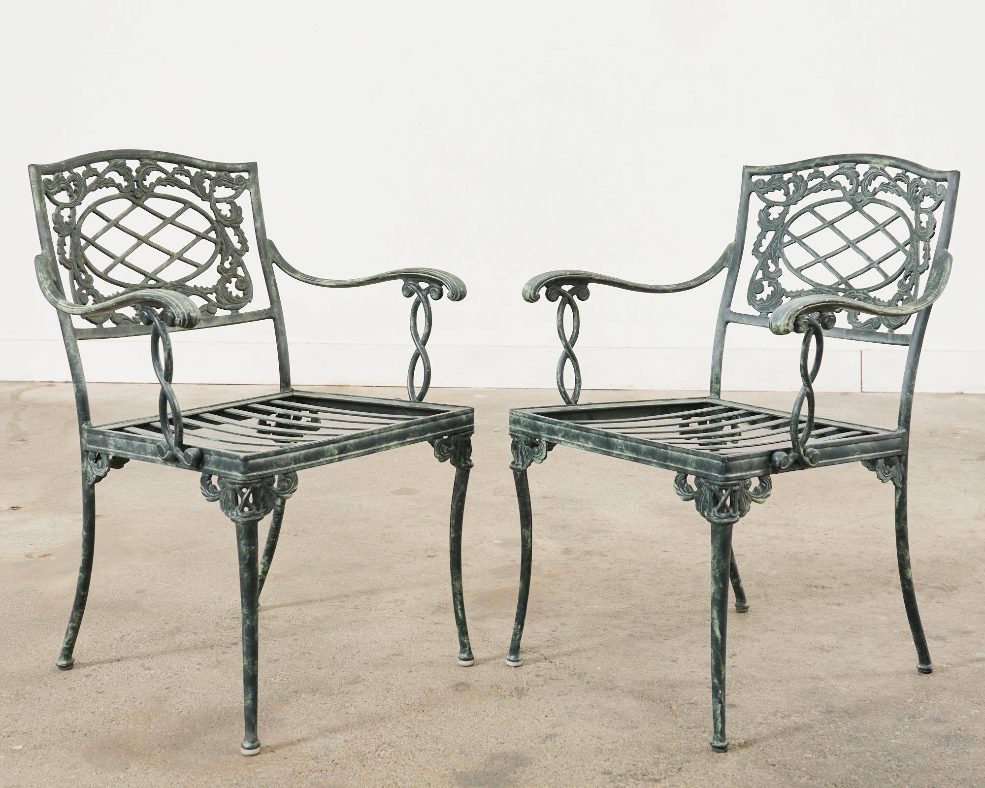Brown Jordan Elegance Garden Dining Suite Verdigris Finish 6