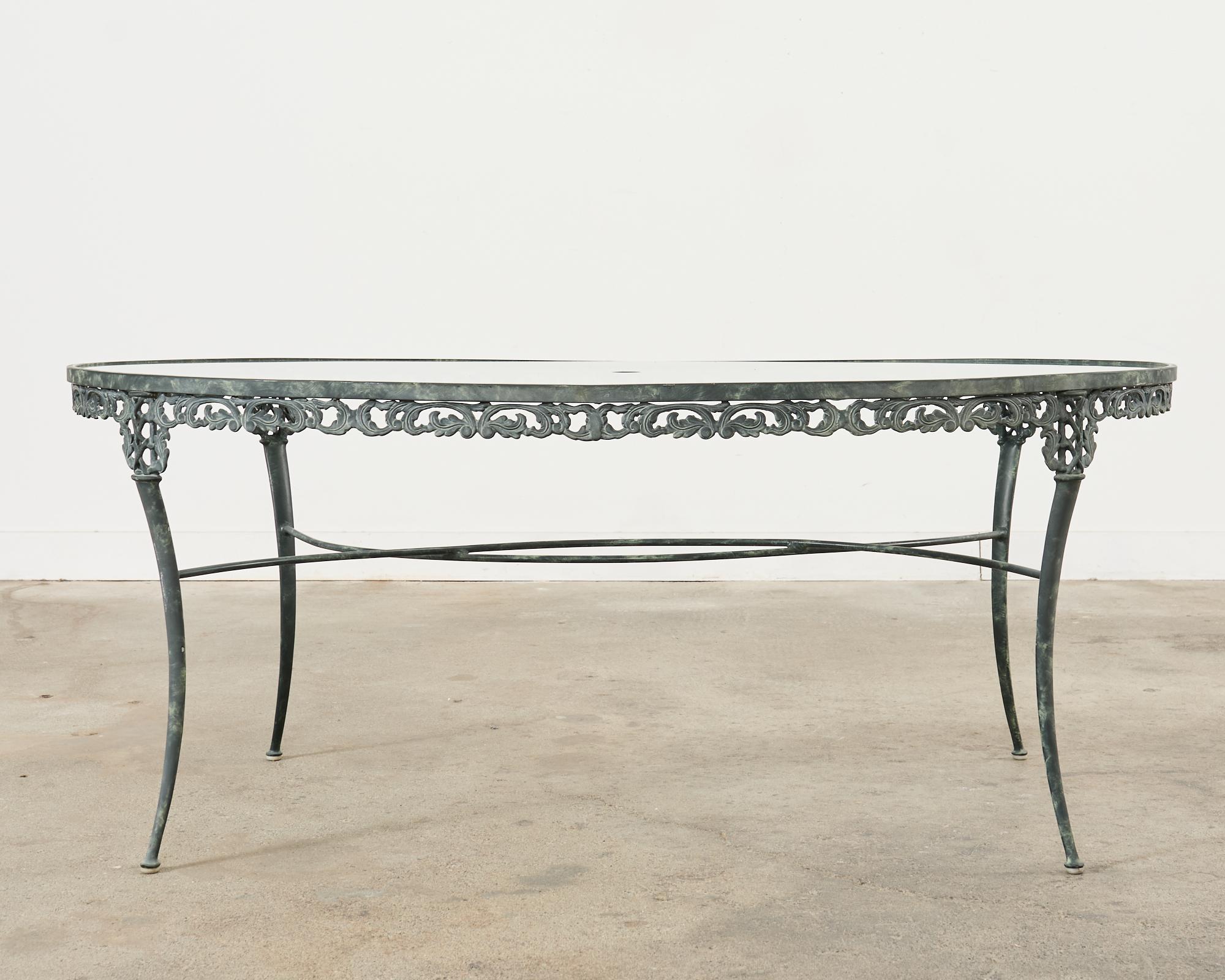 Cast Brown Jordan Elegance Garden Dining Suite Verdigris Finish