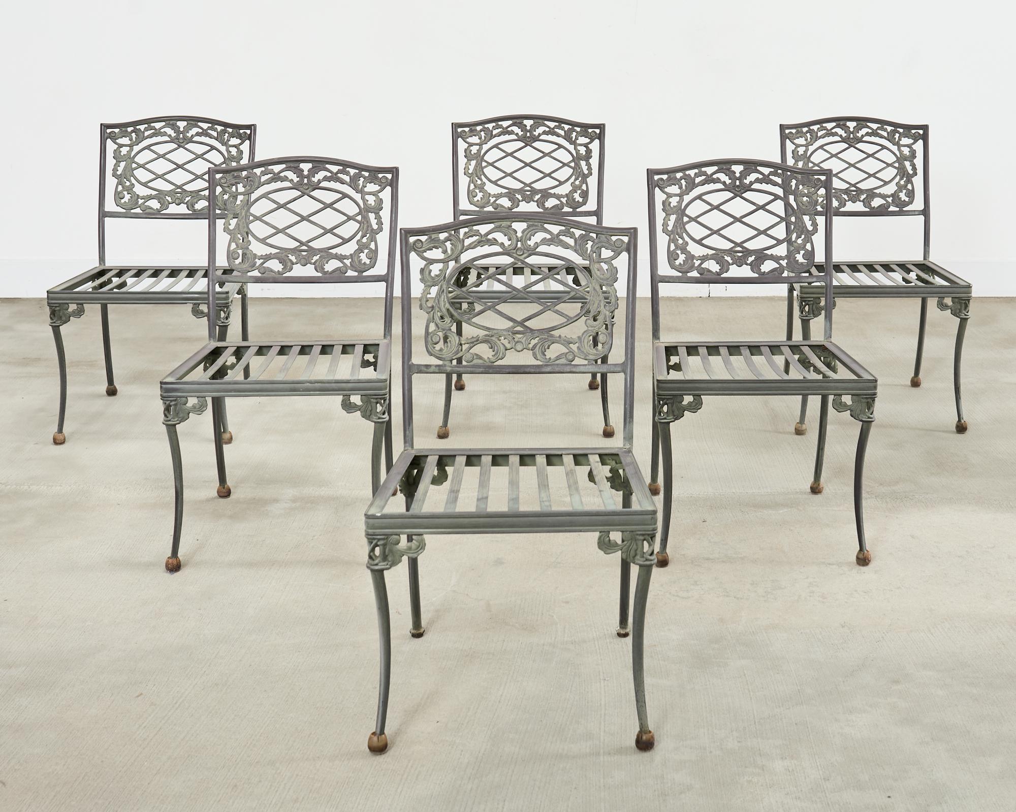 Brown Jordan Elegance Neoclassical Garden Dining Suite For Sale 4