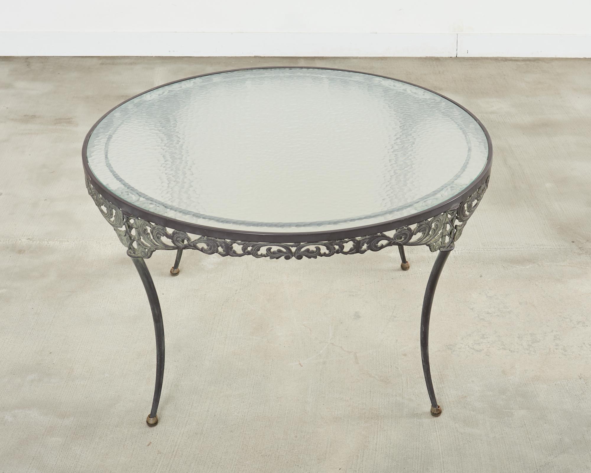 20th Century Brown Jordan Elegance Neoclassical Garden Dining Suite For Sale