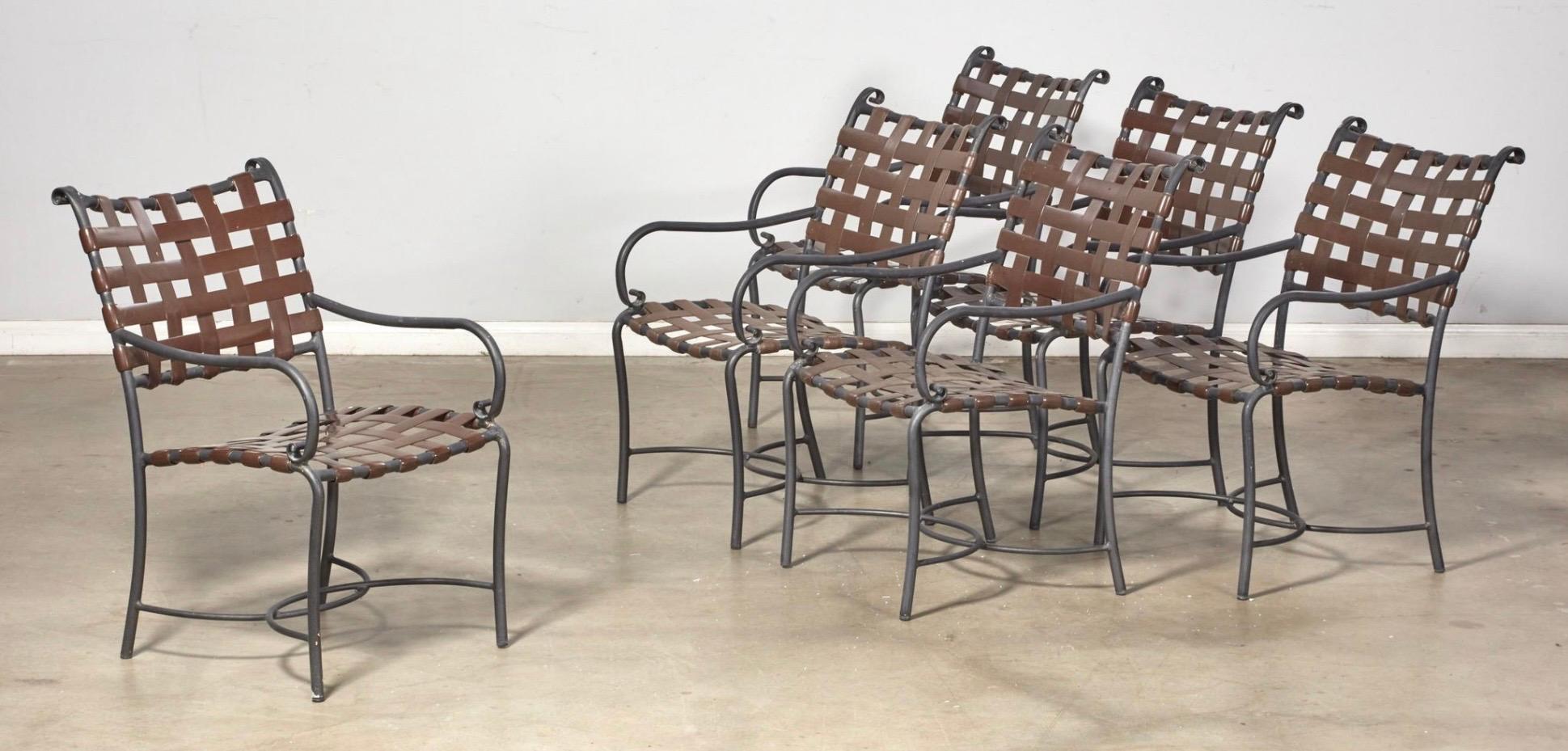 Brown Jordan Florentine Dining Arm Chairs For The Patio Or Garden - Set Of 6 For Sale 1