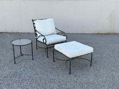 Brown Jordan “Florentine” Lounge Chair + Ottomans with Side Table - Hunter Green