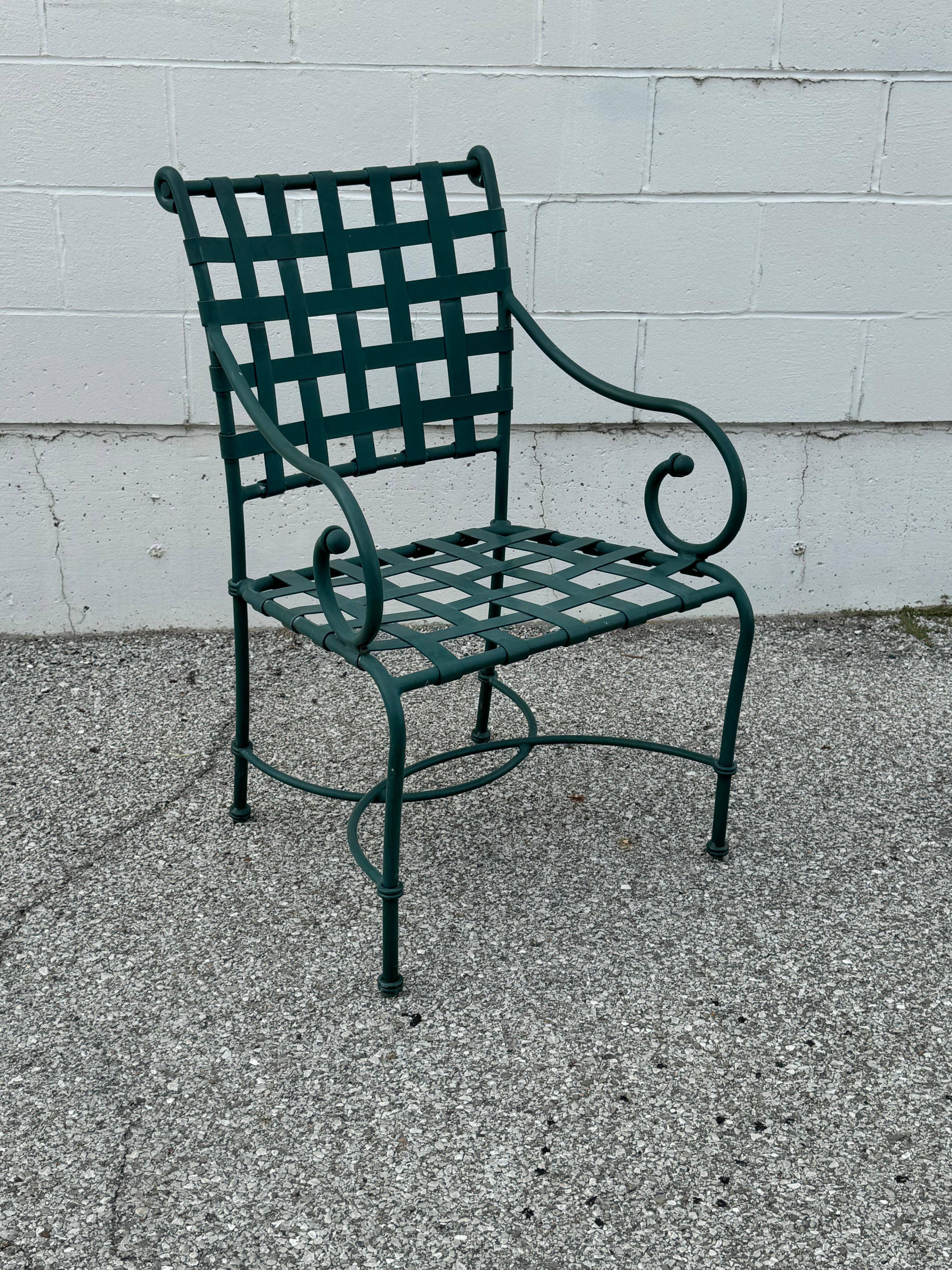 Paire de chaises à accoudoirs de patio ou de jardin Brown Jordan Florentine - Vert chasseur en vente 2