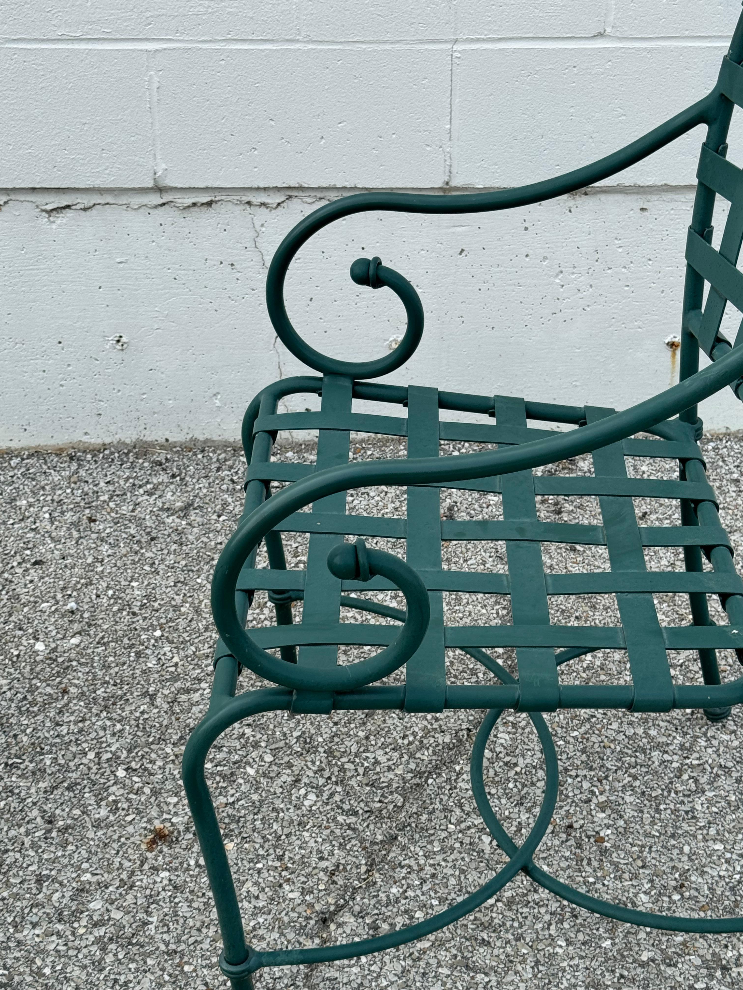 Paire de chaises à accoudoirs de patio ou de jardin Brown Jordan Florentine - Vert chasseur en vente 3