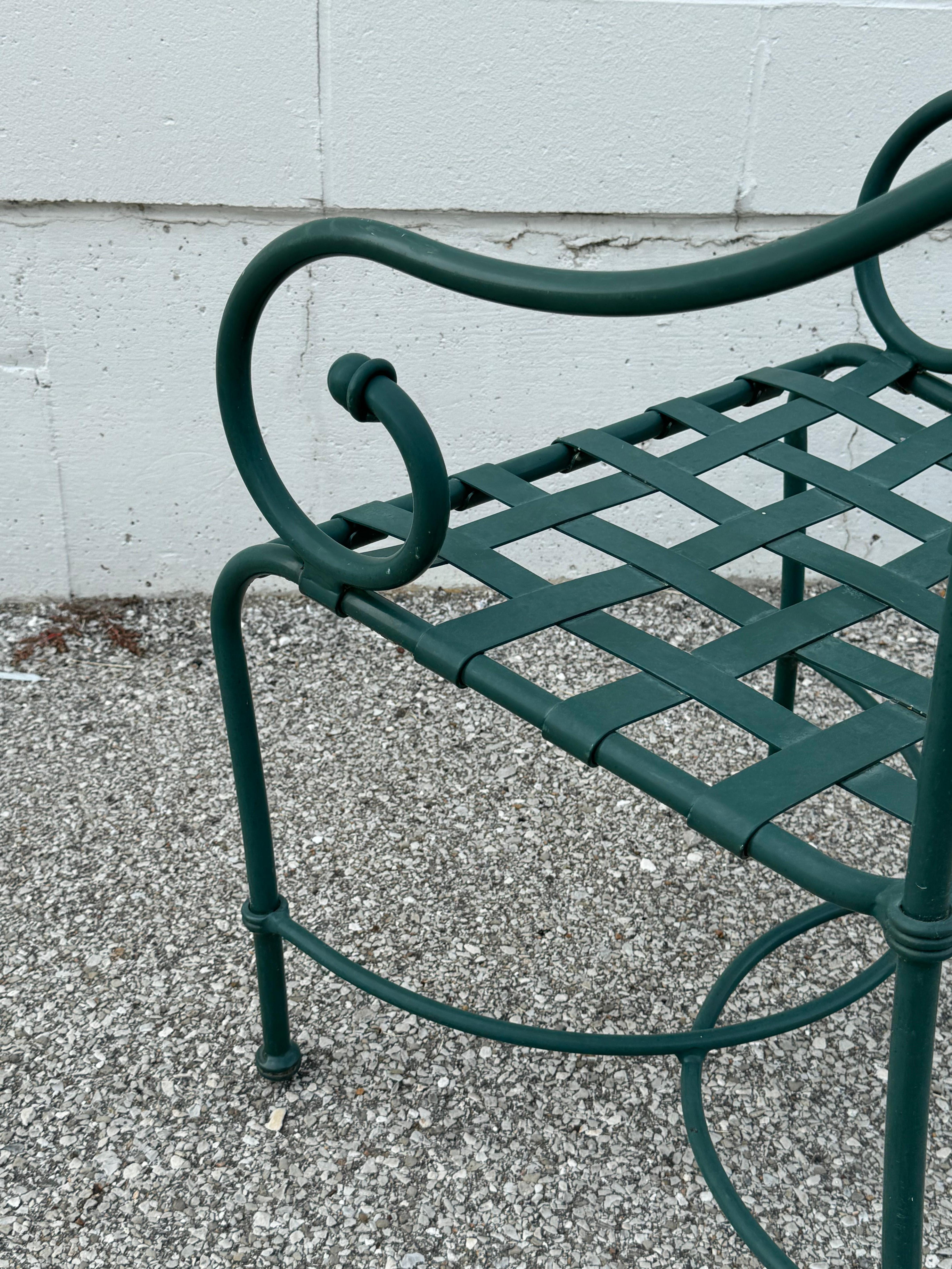 Paire de chaises à accoudoirs de patio ou de jardin Brown Jordan Florentine - Vert chasseur en vente 4