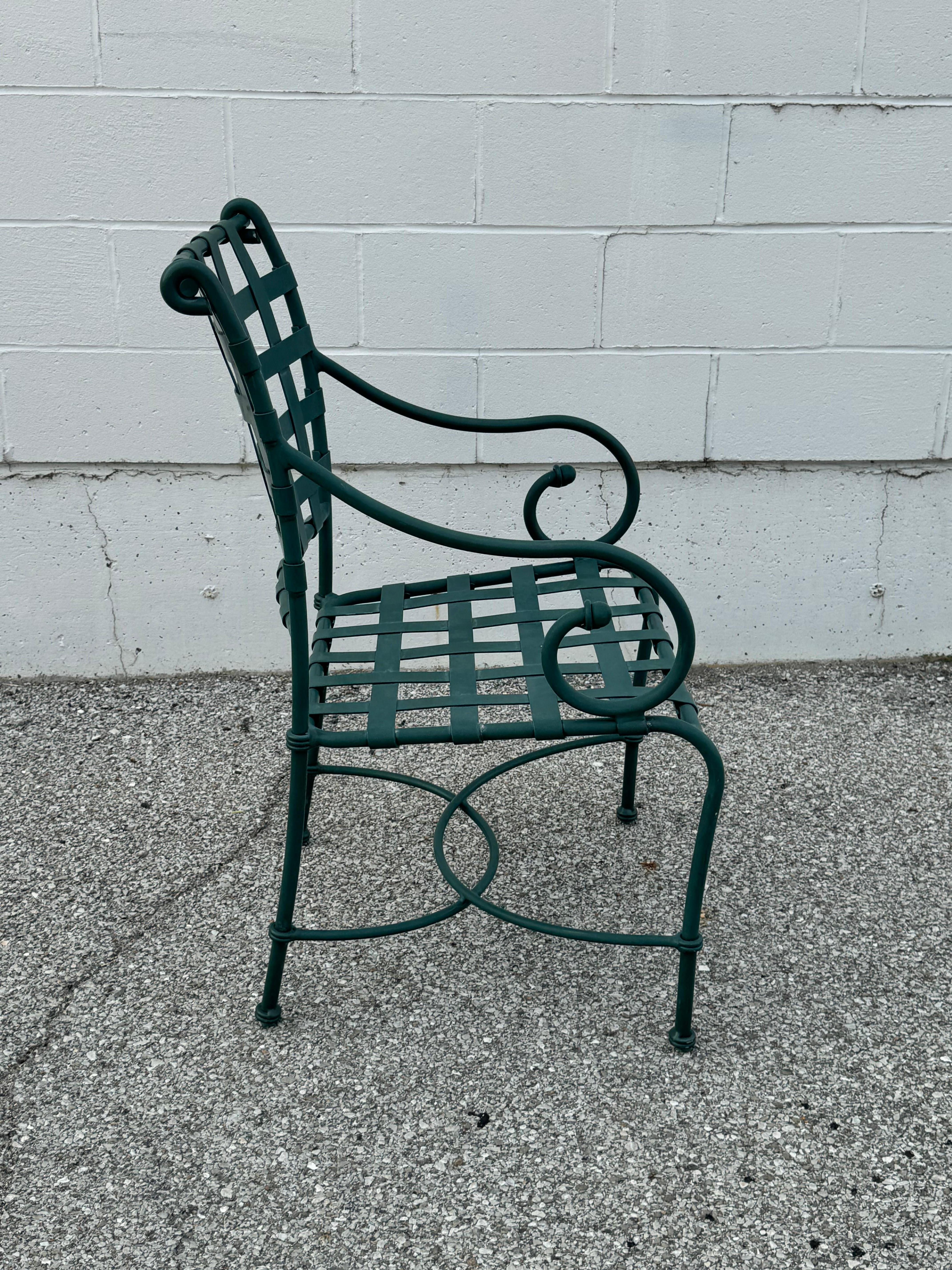 Paire de chaises à accoudoirs de patio ou de jardin Brown Jordan Florentine - Vert chasseur en vente 5