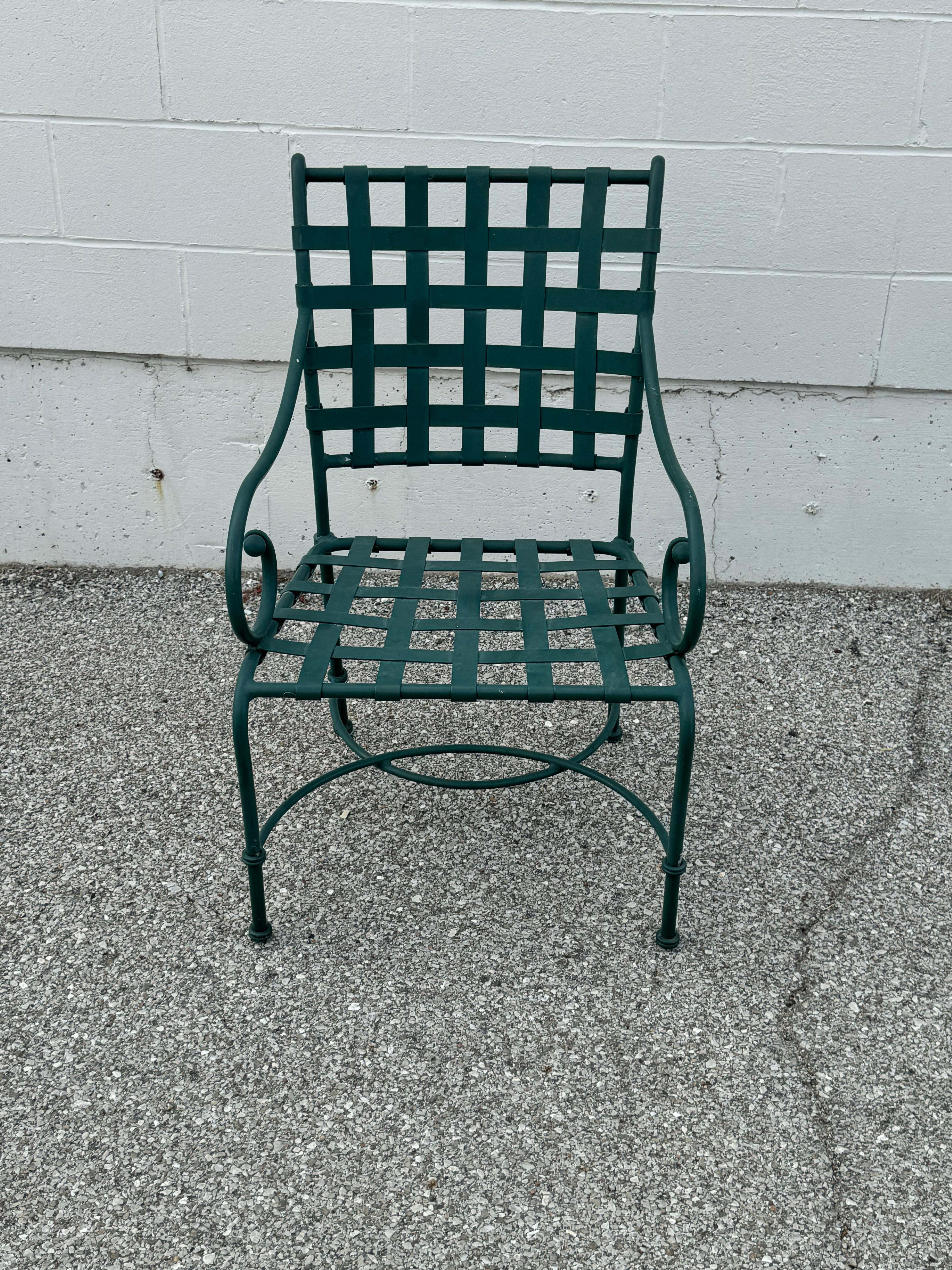Paire de chaises à accoudoirs de patio ou de jardin Brown Jordan Florentine - Vert chasseur en vente 8