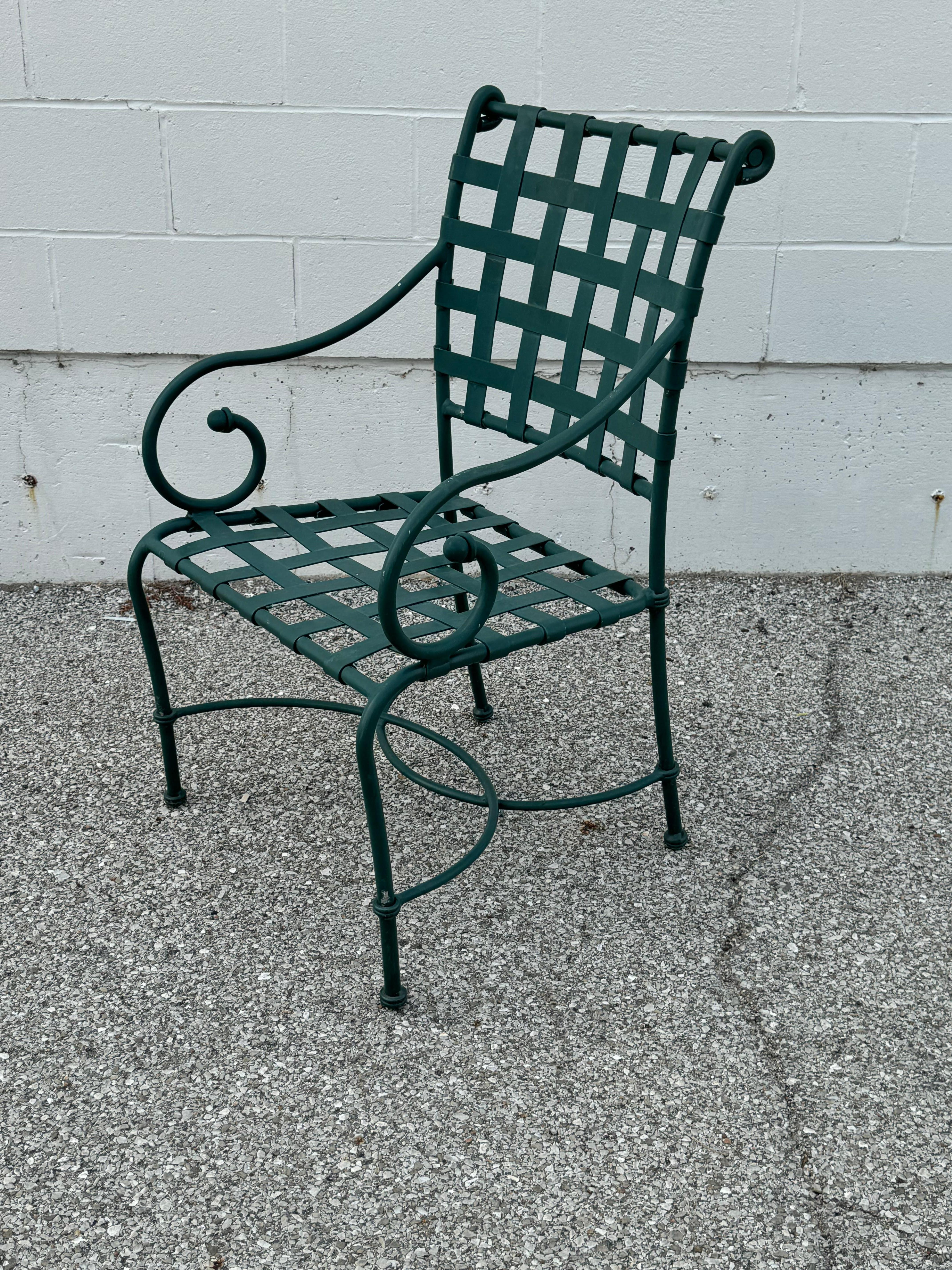 Paire de chaises à accoudoirs de patio ou de jardin Brown Jordan Florentine - Vert chasseur en vente 9