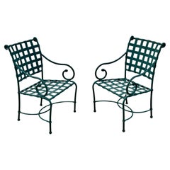 Brown Jordan “Florentine” Pair of Patio or Garden Arm Chairs - Hunter Green