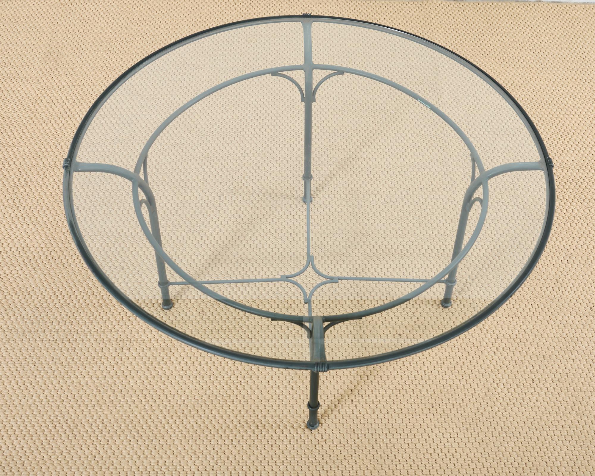 American Brown Jordan Florentine Wrought Aluminum Garden Dining Table
