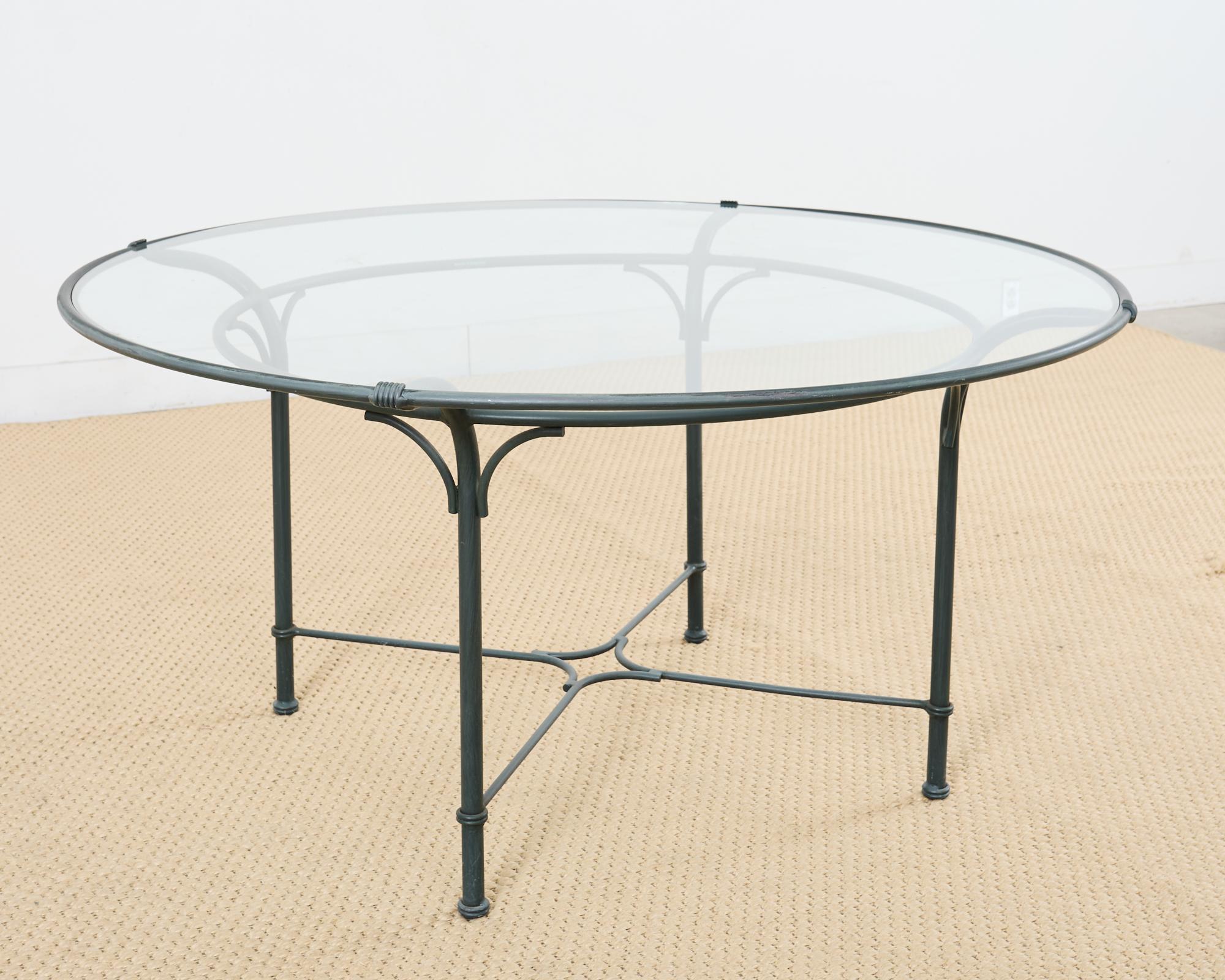 20th Century Brown Jordan Florentine Wrought Aluminum Garden Dining Table