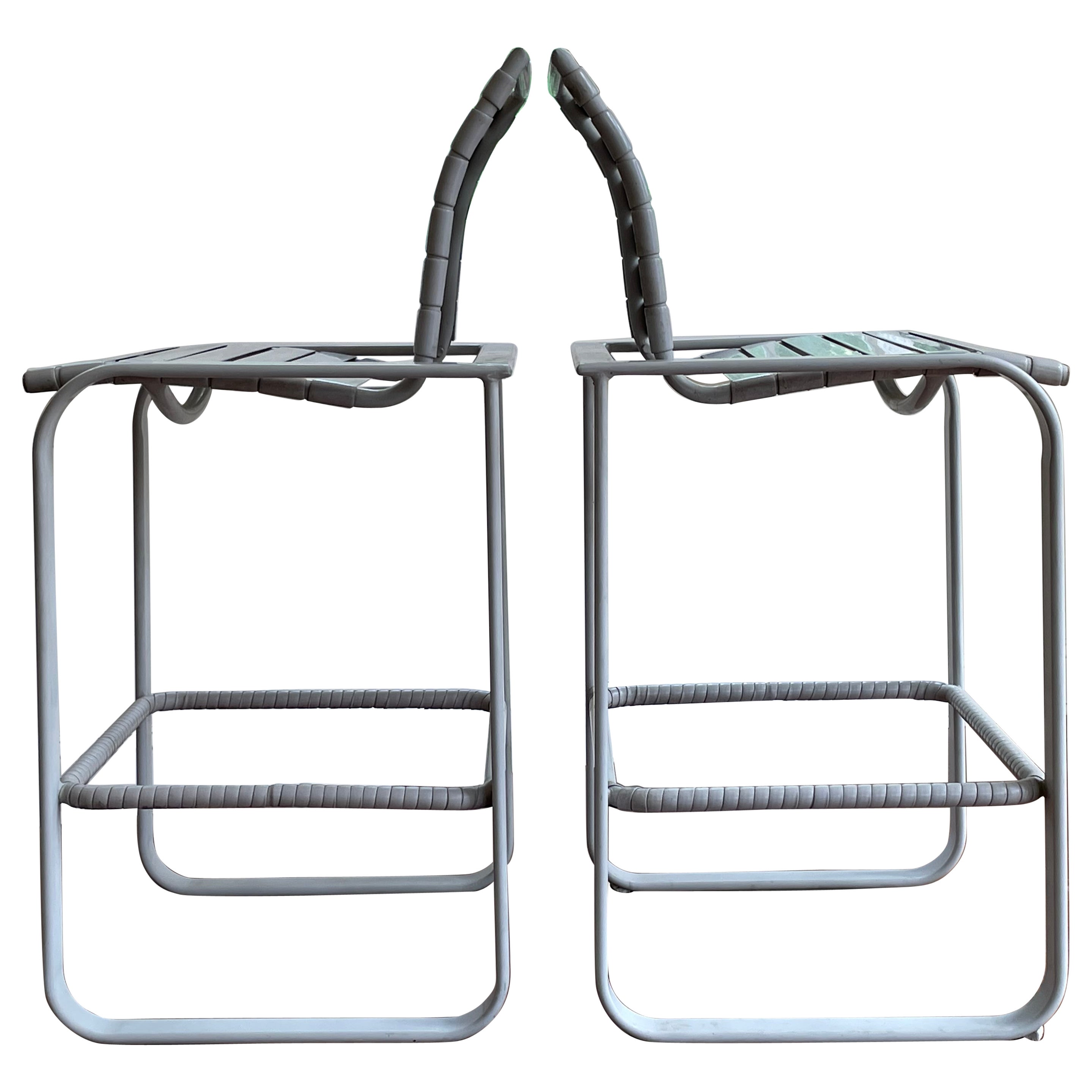 Taburete de bar Brown Jordan gris eslinga-Un par en venta