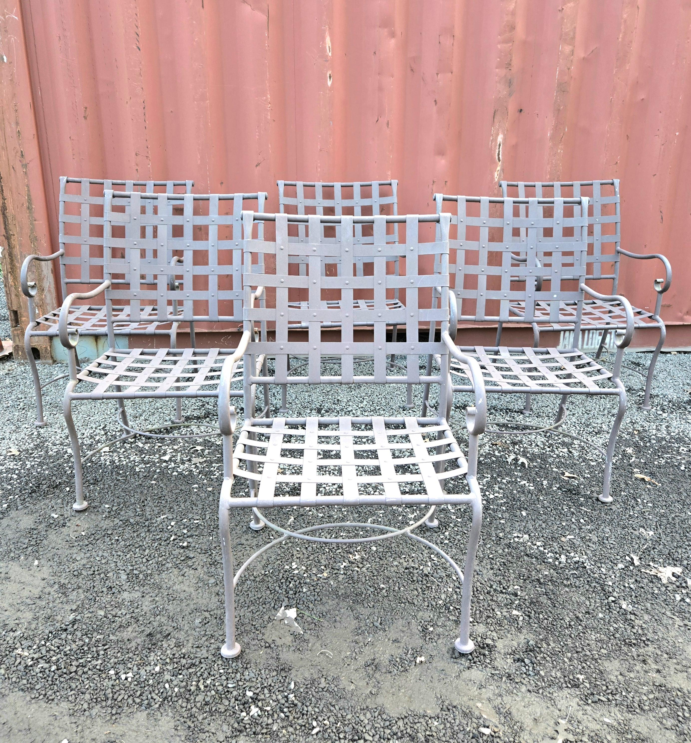 Take a look at this set of Vintage Wrought Iron Lounge Chairs made by Brown Jordan, a renowned maker of wrought iron furniture. These heavy duty chairs are built to last and withstand weather conditions. Pairs perfectly with the 72