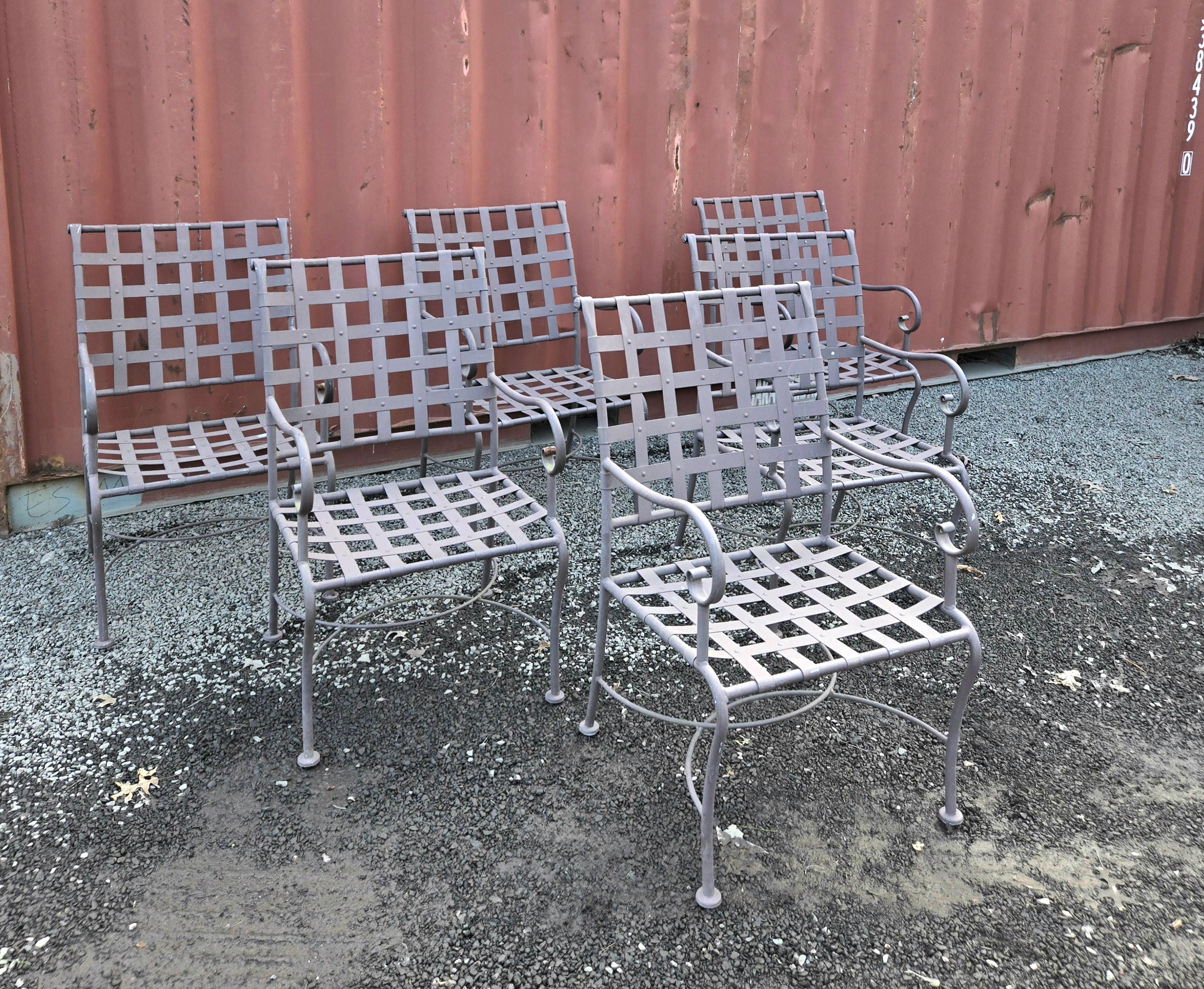 Mid-Century Modern Brown Jordan Iron Chairs For Sale