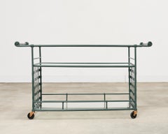 Chariot de bar de service en aluminium Florentine de style néoclassique Brown Jordan