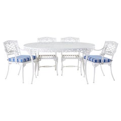 Brown Jordan Neoclassical Style Aluminum Garden Dining Set