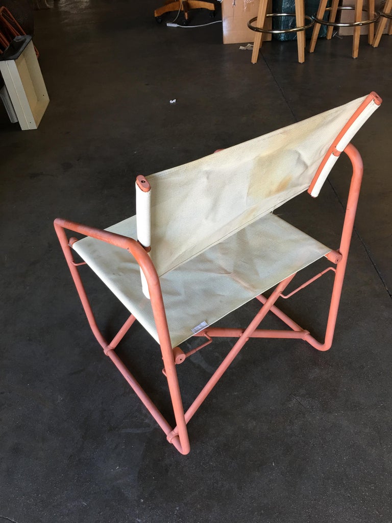 Brown Jordan "Nomad" Folding Patio Director Chairs and Side Table Set