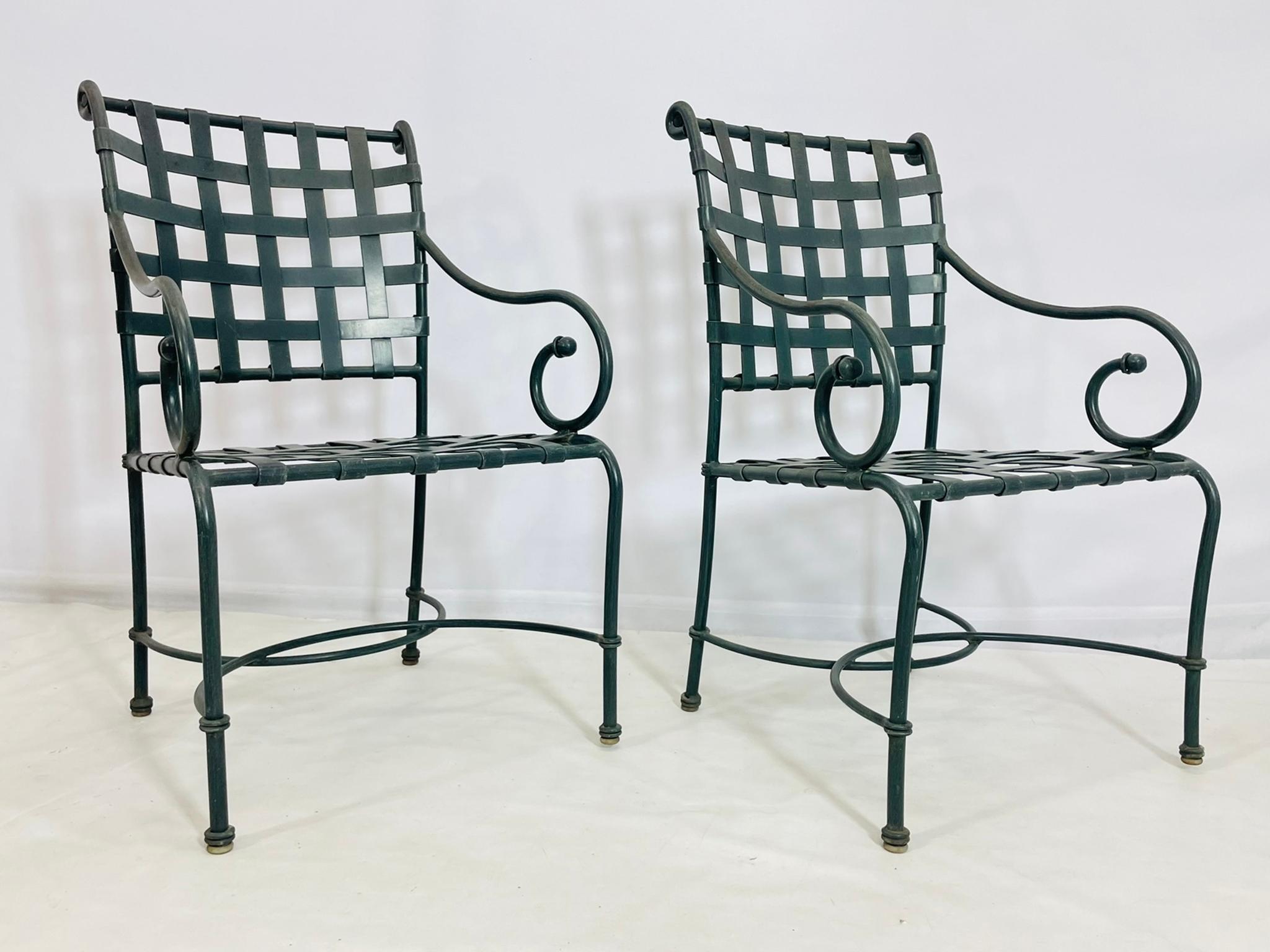 Brown Jordan Outdoor Dining Chairs, Set of 6, Aluminum Frame, USA 1980s For Sale 3