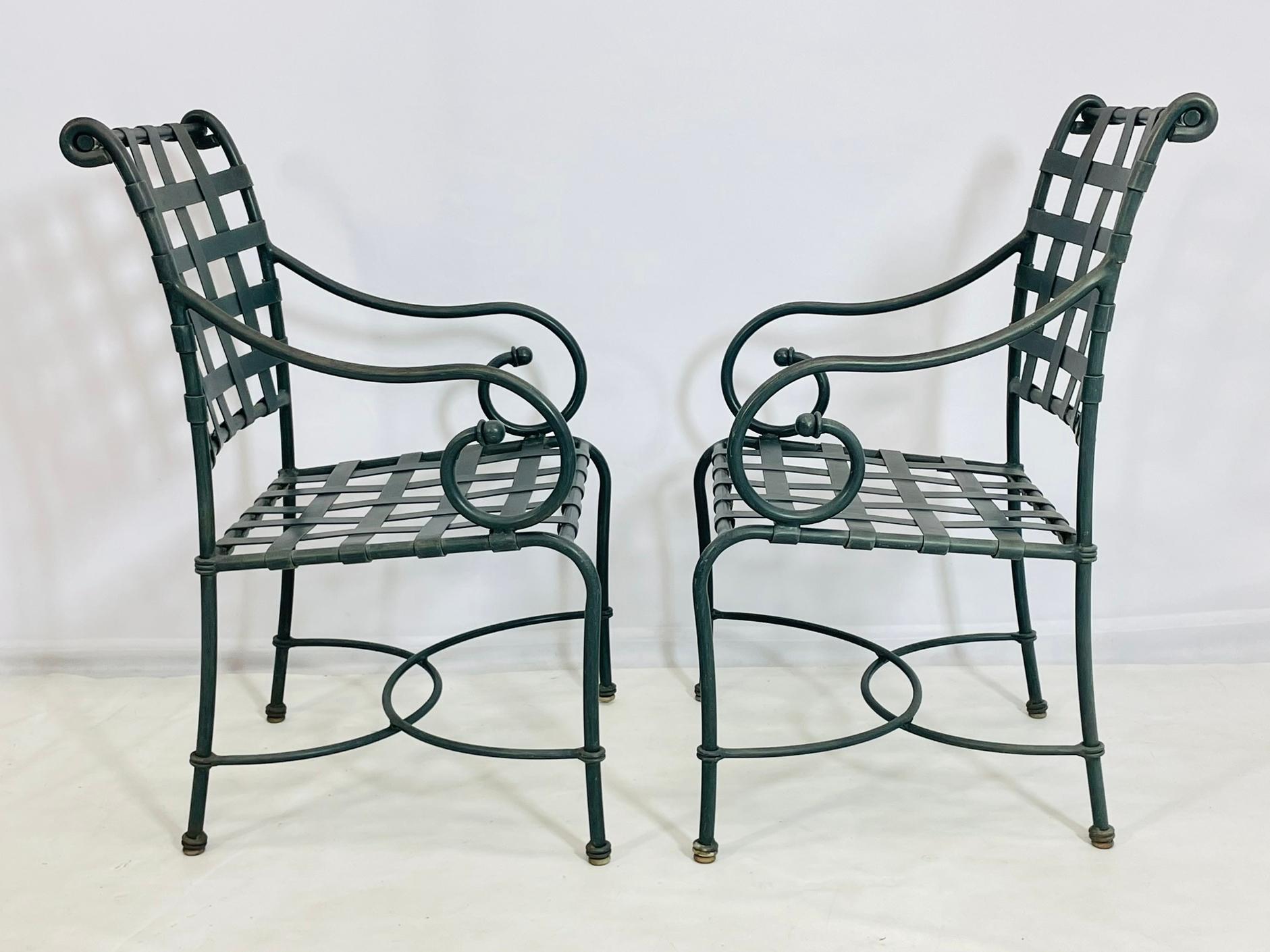 Brown Jordan Outdoor Dining Chairs, Set of 6, Aluminum Frame, USA 1980s For Sale 5