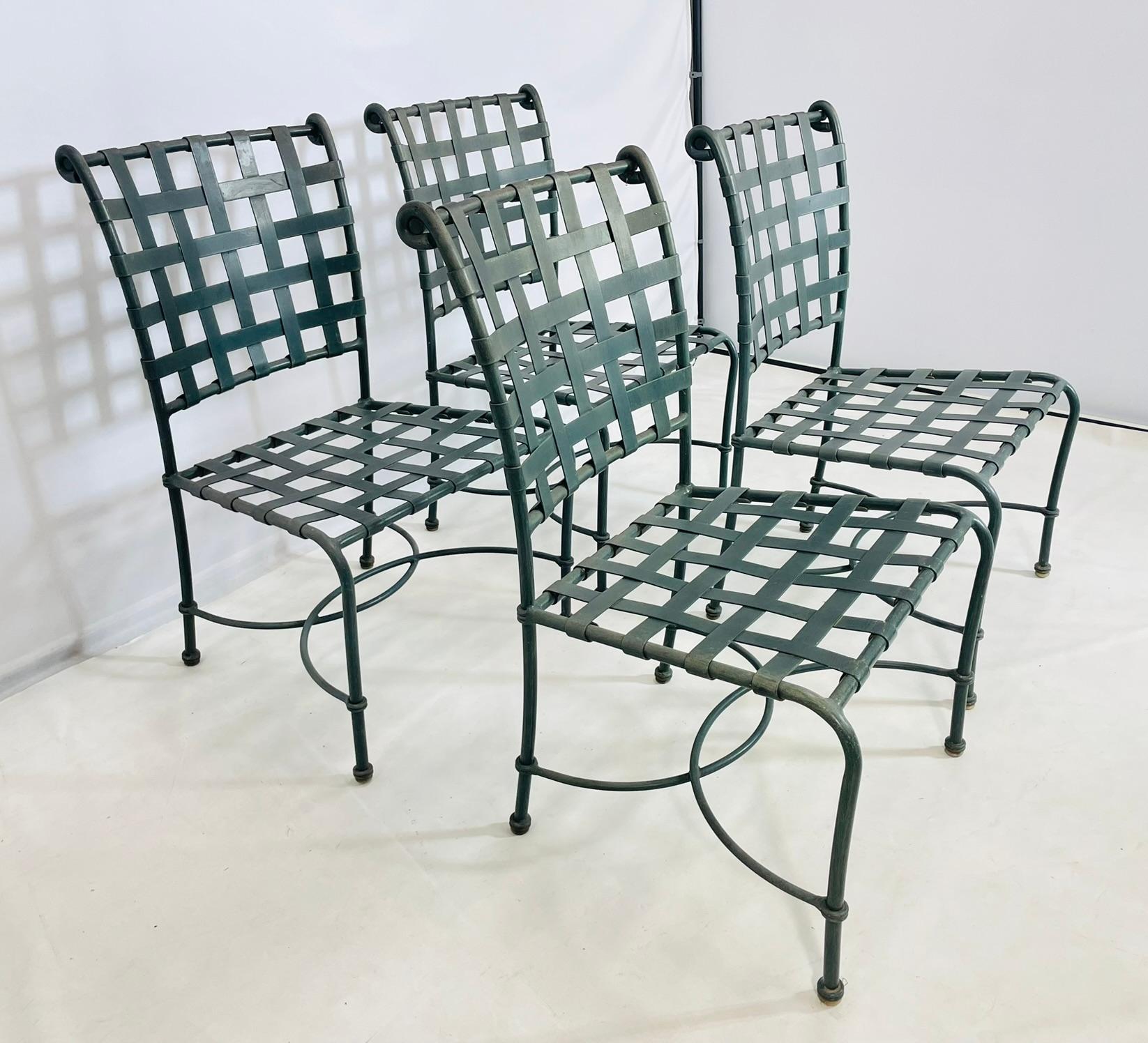 Brown Jordan Outdoor Dining Chairs, Set of 6, Aluminum Frame, USA 1980s For Sale 6