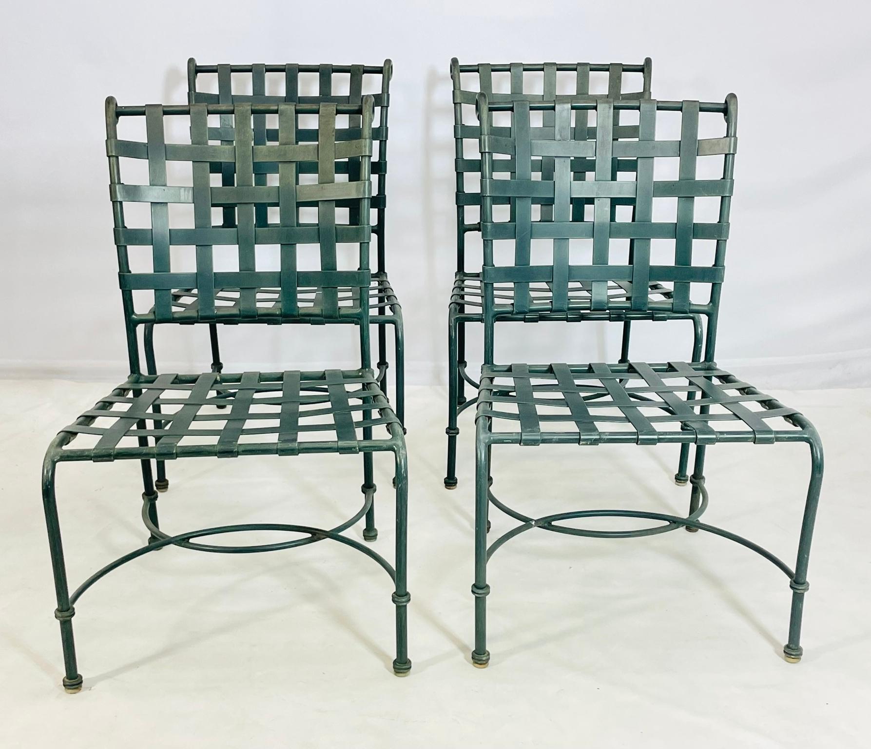 Brown Jordan Outdoor Dining Chairs, Set of 6, Aluminum Frame, USA 1980s For Sale 7