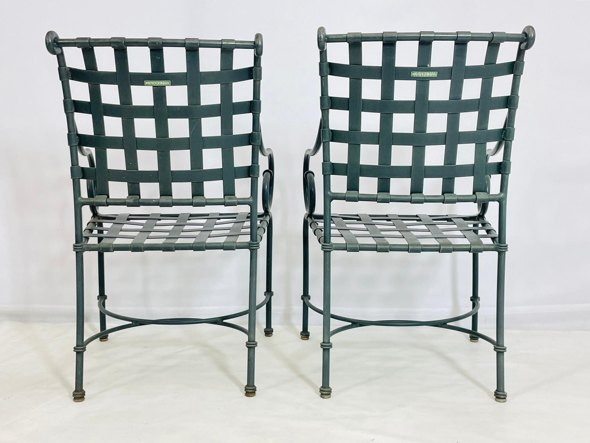 Brown Jordan Outdoor Dining Chairs, Set of 6, Aluminum Frame, USA 1980s For Sale 8