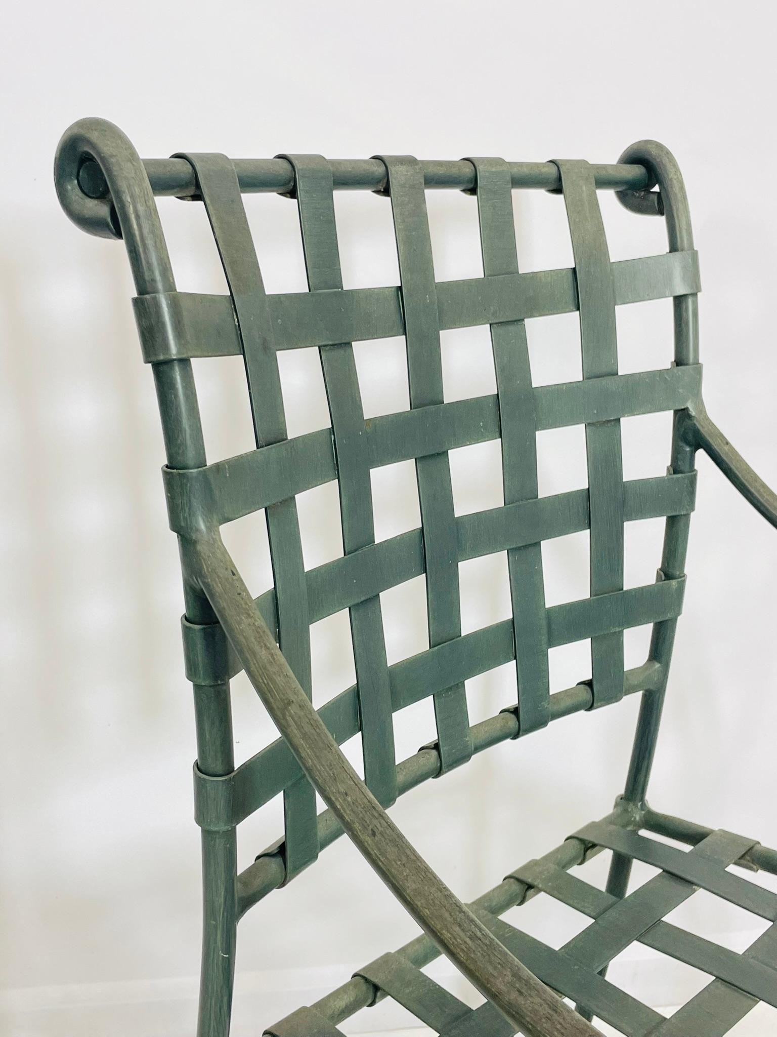 Brown Jordan Outdoor Dining Chairs, Set of 6, Aluminum Frame, USA 1980s For Sale 9