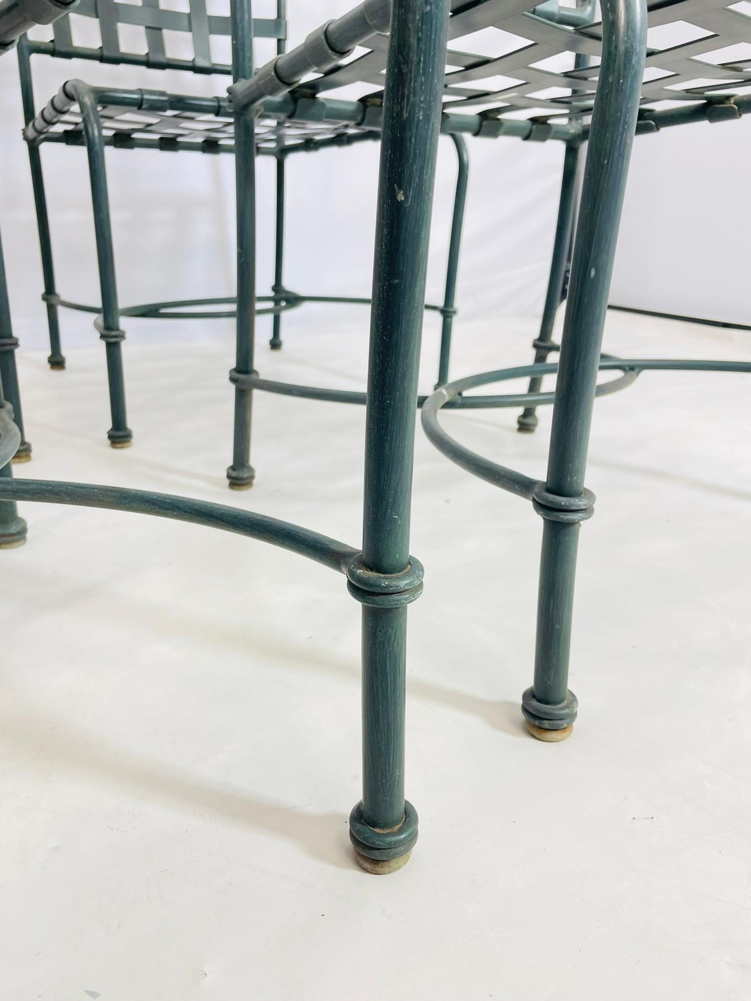 Brown Jordan Outdoor Dining Chairs, Set of 6, Aluminum Frame, USA 1980s For Sale 11