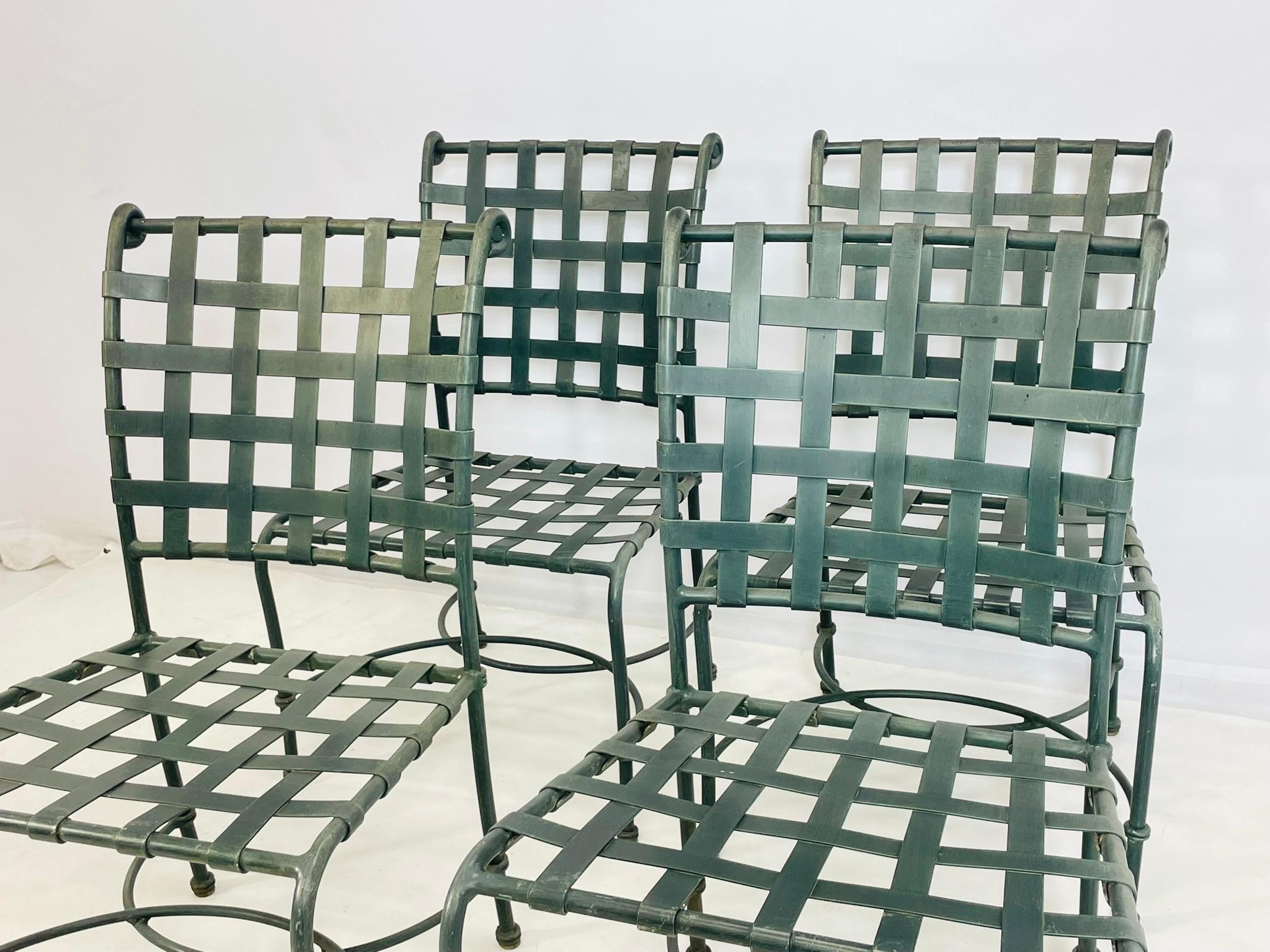 Brown Jordan Outdoor Dining Chairs, Set of 6, Aluminum Frame, USA 1980s For Sale 12