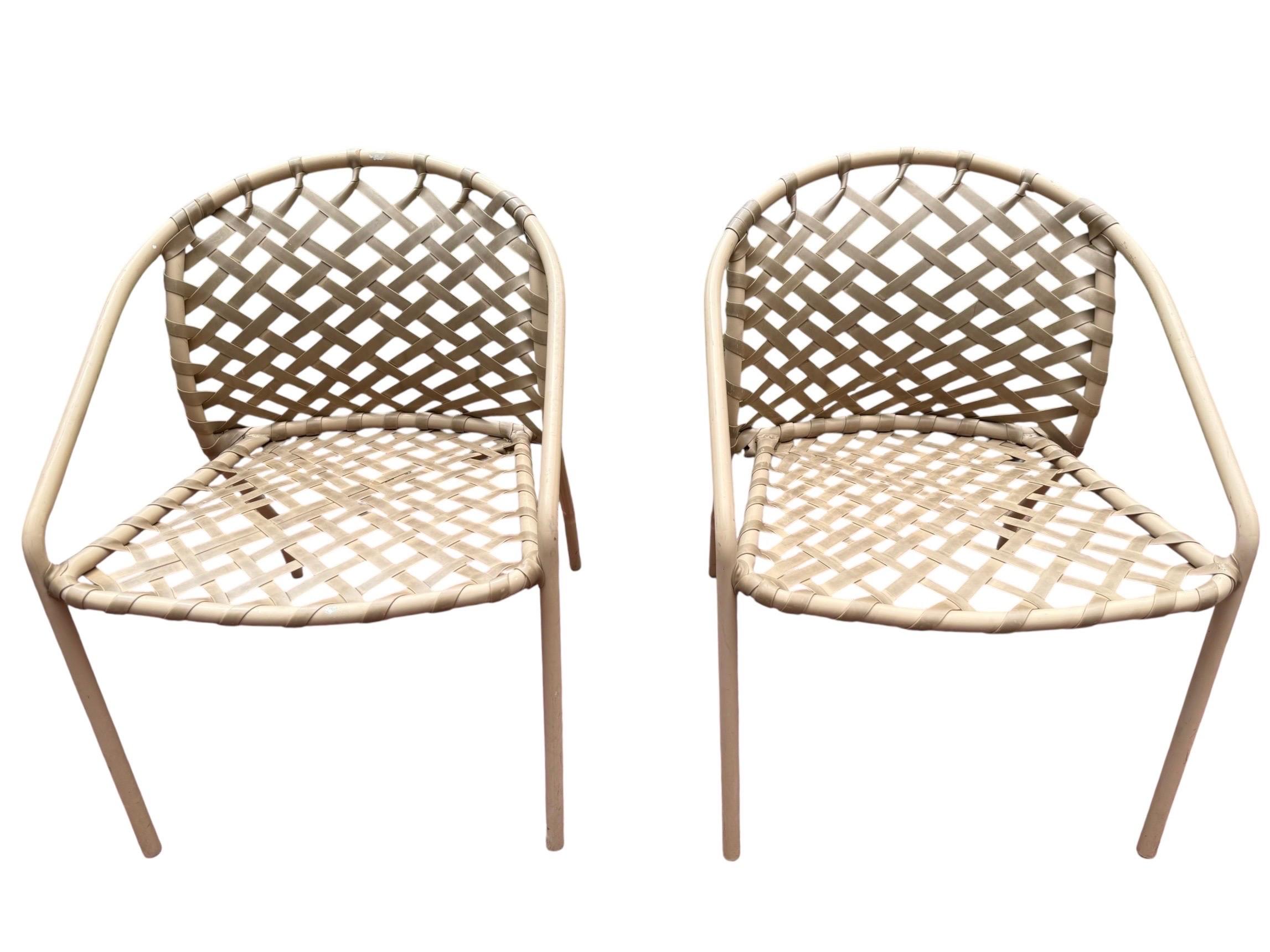 Brown Jordan Silla de Patio Estilo Kantan Silla de Acento Beige para Exteriores Aluminio en venta