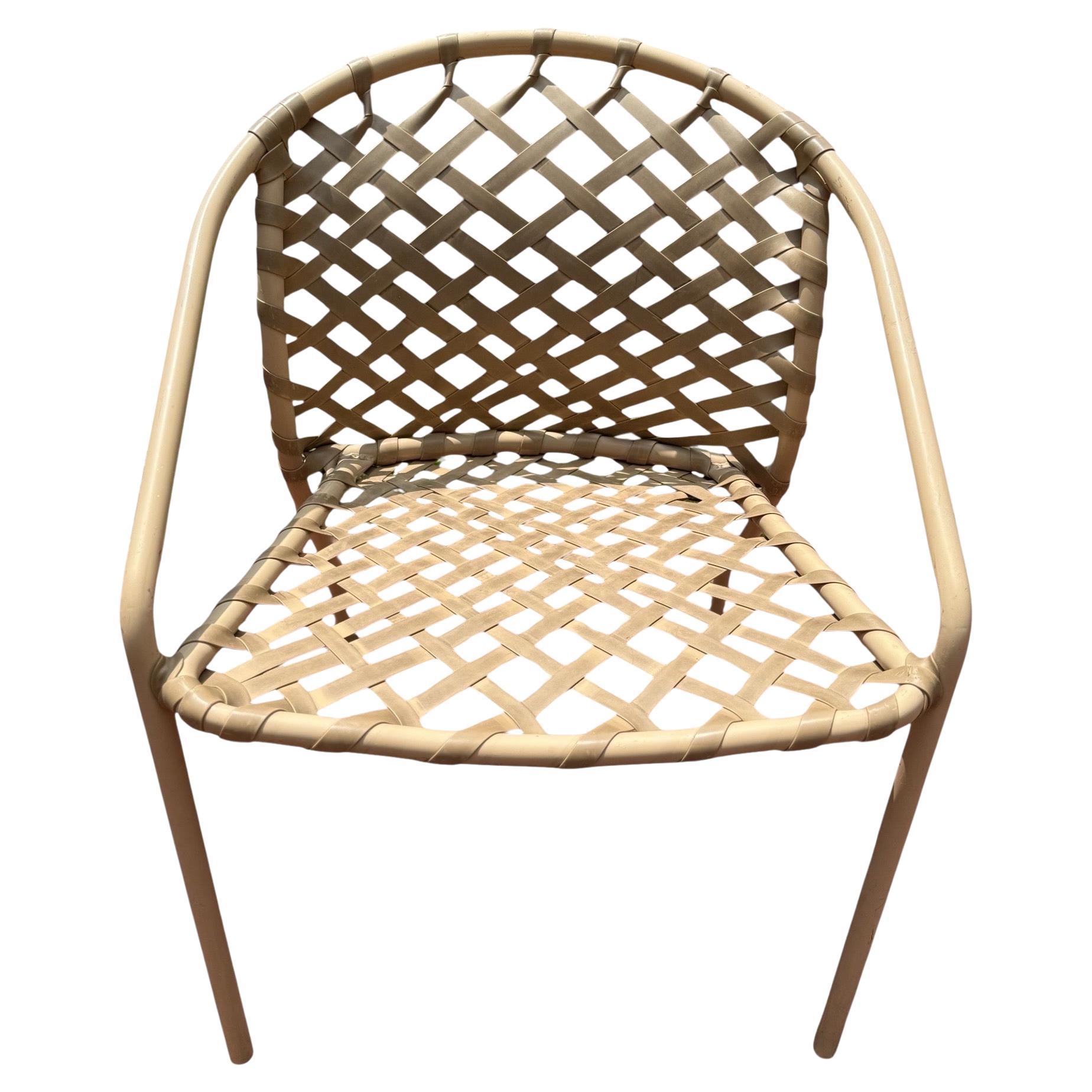 Brown Jordan Sedia da Patio Stile Kantan Beige Sedia d'Accompagnamento per Esterni
