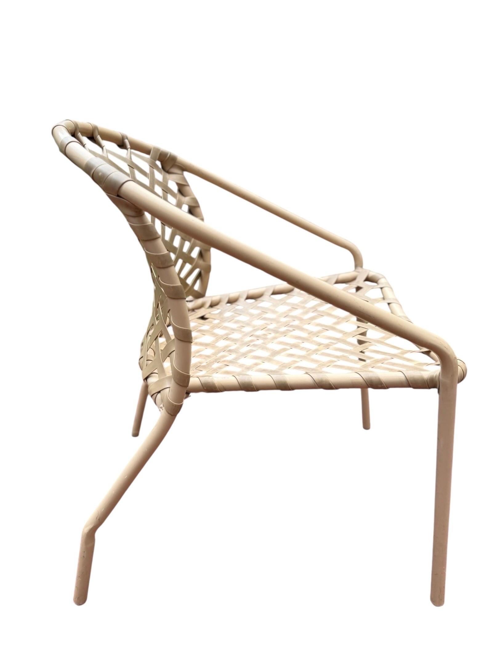 Americano Brown Jordan Sedie da Patio Stile Kantan Beige Seduta d'Accento per Esterni in vendita