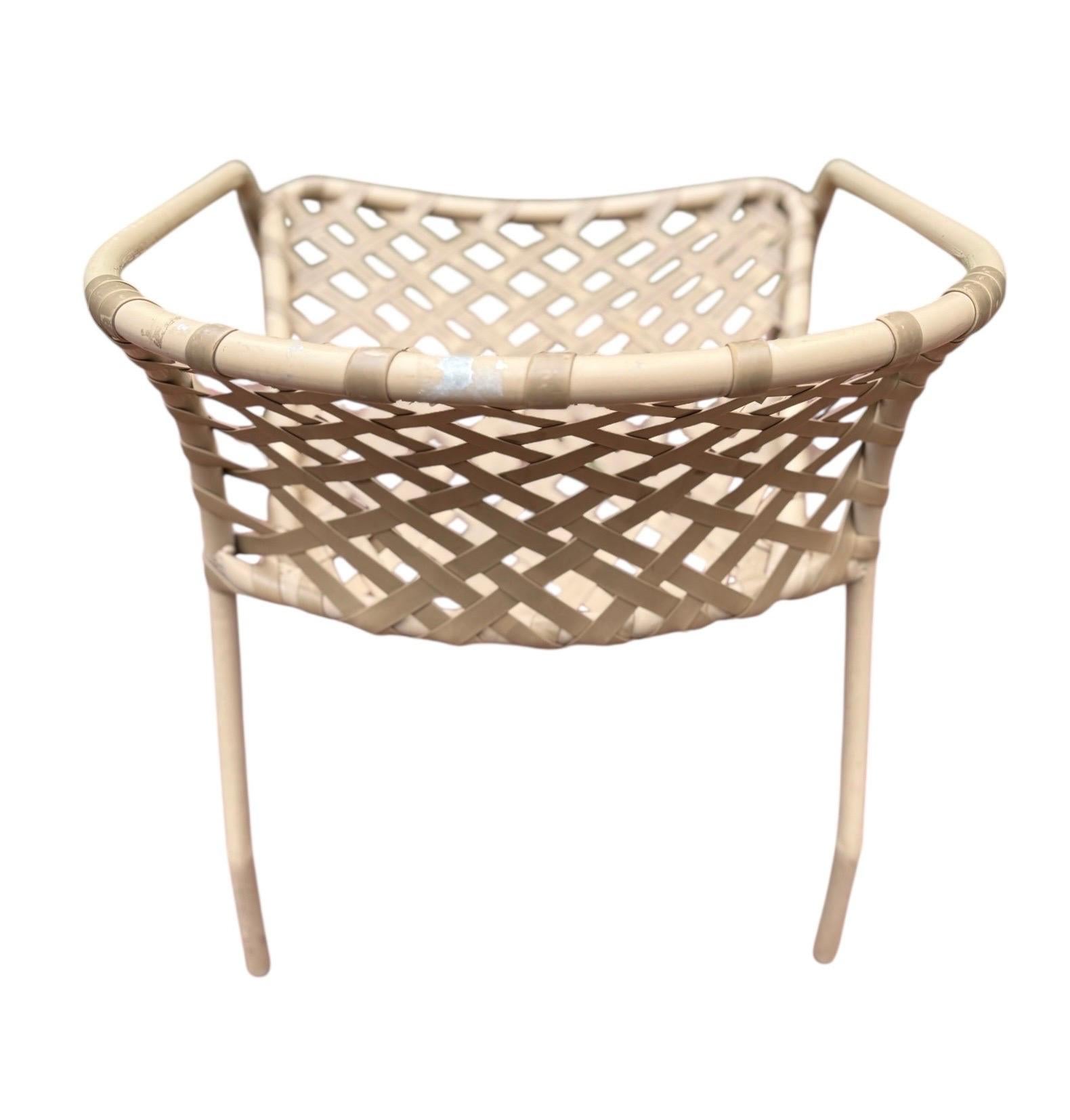 Alluminio Brown Jordan Sedie da Patio Stile Kantan Beige Seduta d'Accento per Esterni in vendita