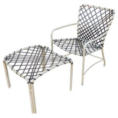Brown Jordan Tamiami Aluminum & Vinyl Strap Patio Chairs & Ottomans