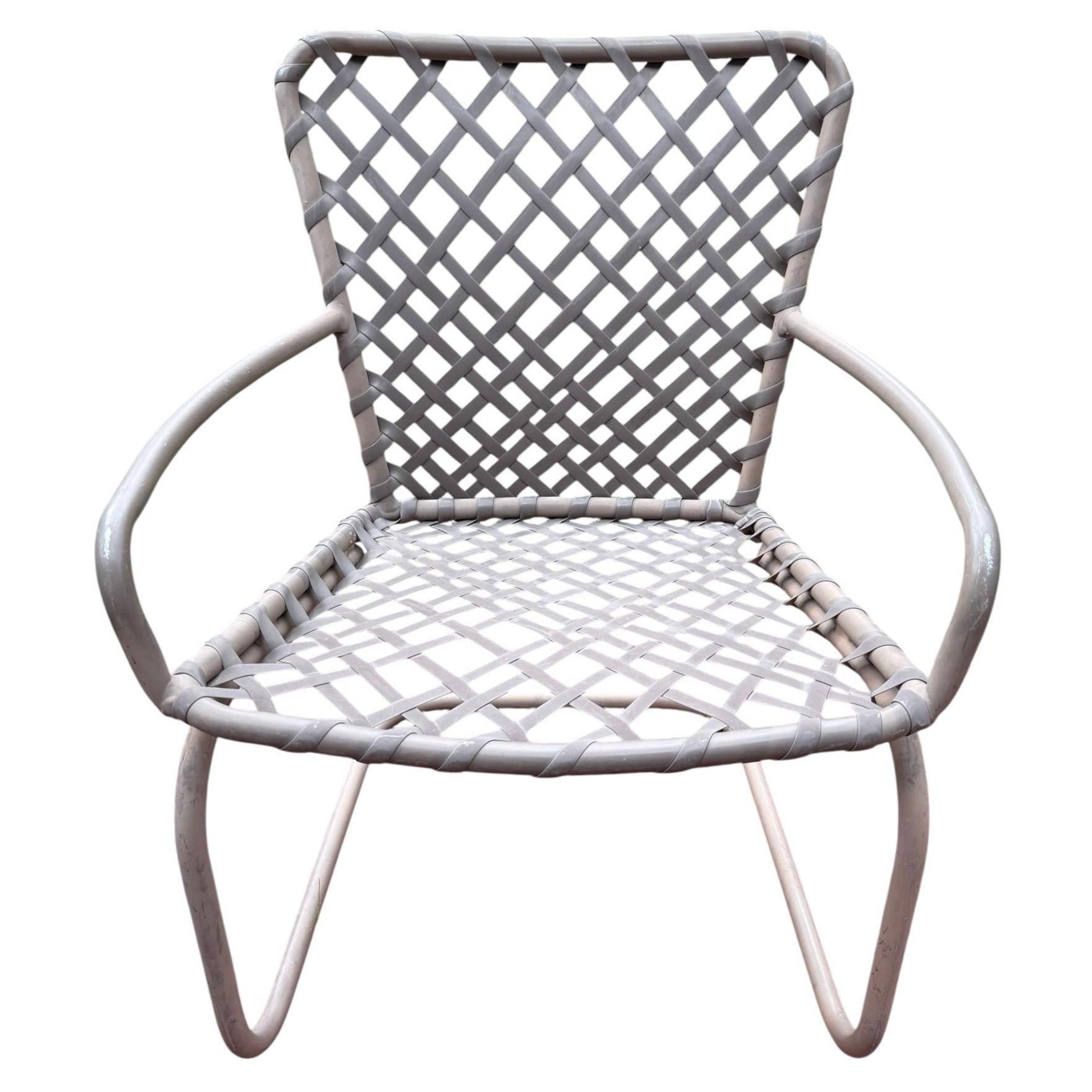 Brown Jordan Tamiami Cantilever Chair Poltrona minimalista vintage Patio Beige