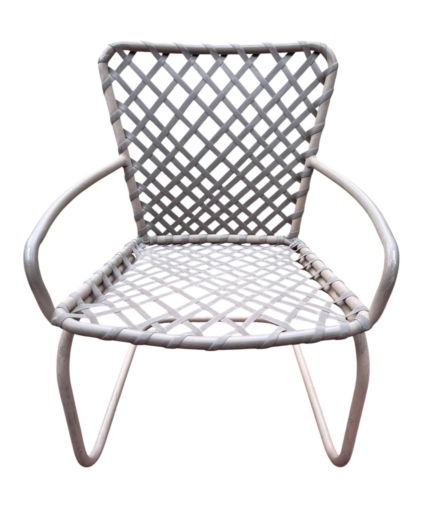 Silla Voladiza Brown Jordan Tamiami Sillón Minimalista Vintage Patio Beige