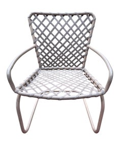 Silla Voladiza Brown Jordan Tamiami Sillón Minimalista Vintage Patio Beige