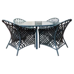 Brown Jordan Tamiami Green Dining Set 4 Person Dining Set Brown Jordan Tamiami