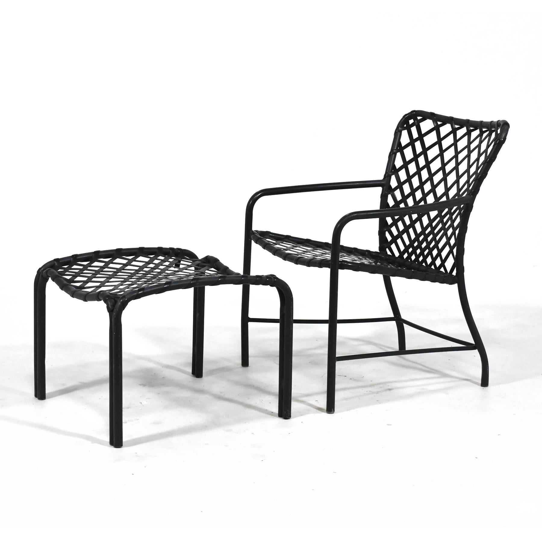 American Brown Jordan Tamiami Lounge Chair & Ottoman For Sale