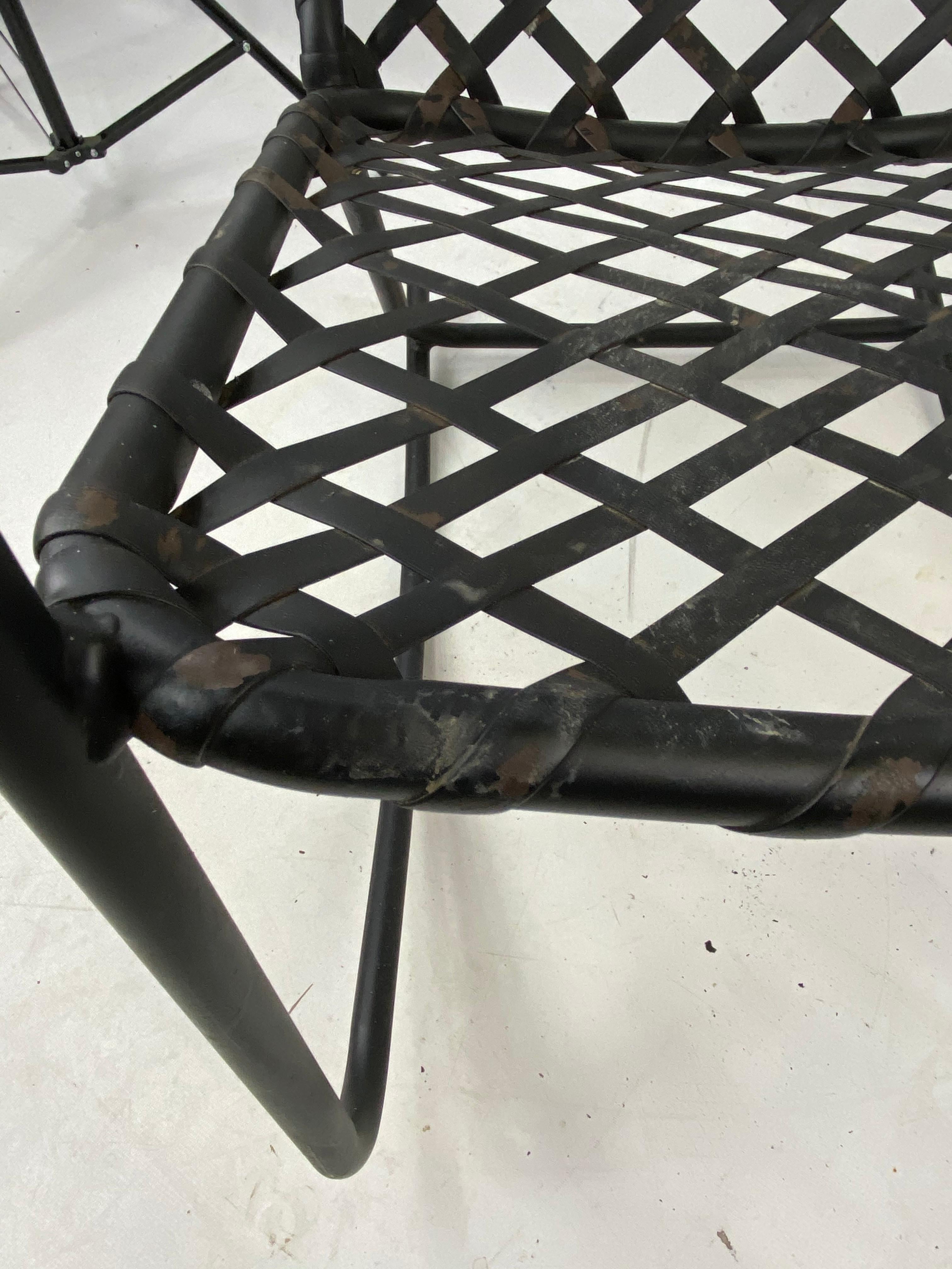 Mid-Century Modern Brown Jordan Tamiami Metal Outdoor Rocking Chair