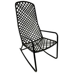 Retro Brown Jordan Tamiami Metal Outdoor Rocking Chair