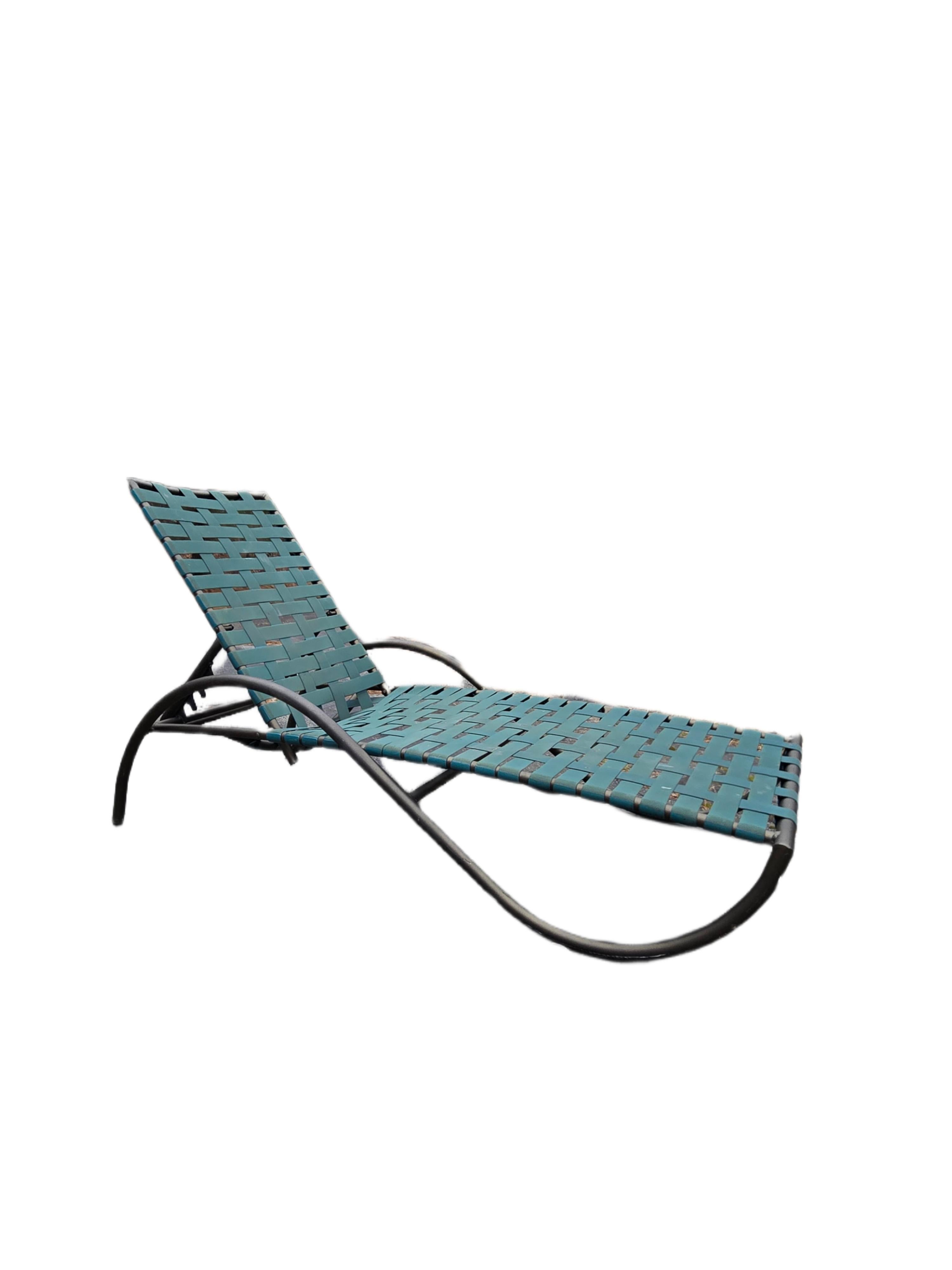 Brown Jordan's Vinyl Strapped Lattice Style Outdoor Patio Chaise Lounge Chairs are perfect poolside, on the patio, or deck. This complete set of 8 gives you many options for arrangements depending on your entertainment needs. With adjustable backs,