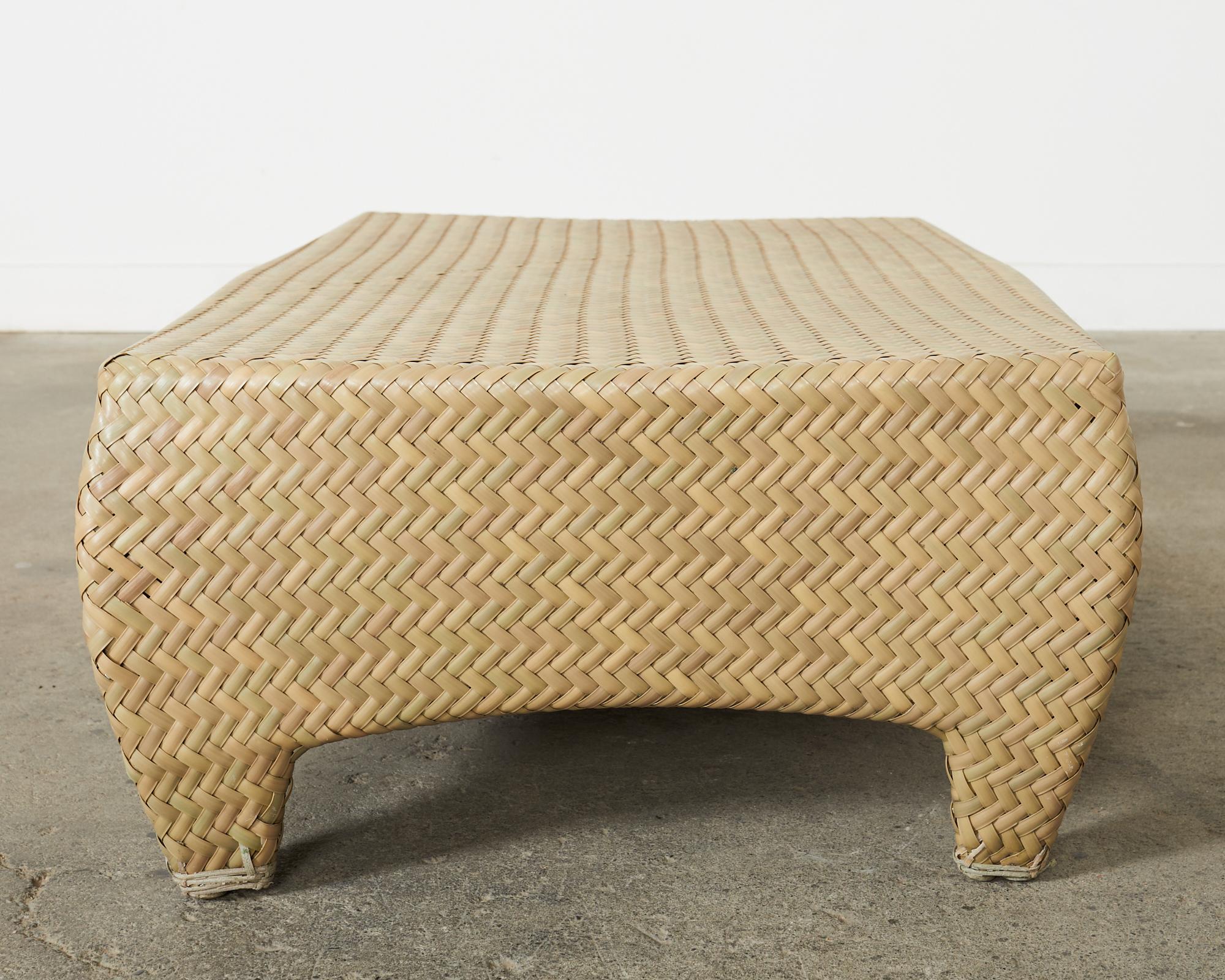 Brown Jordan Wicker Havana Garden Coffee Cocktail Table 1
