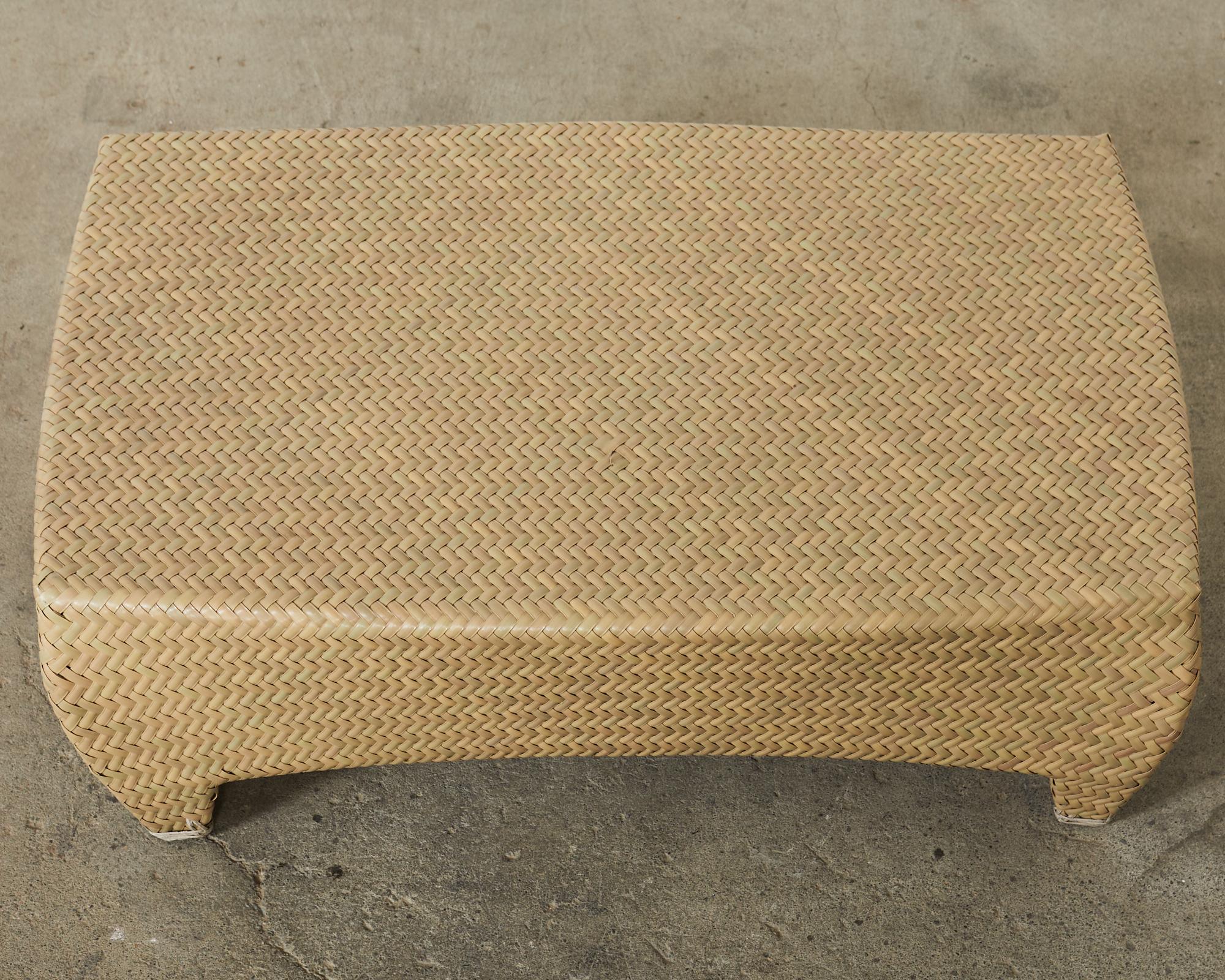American Brown Jordan Wicker Havana Garden Coffee Cocktail Table