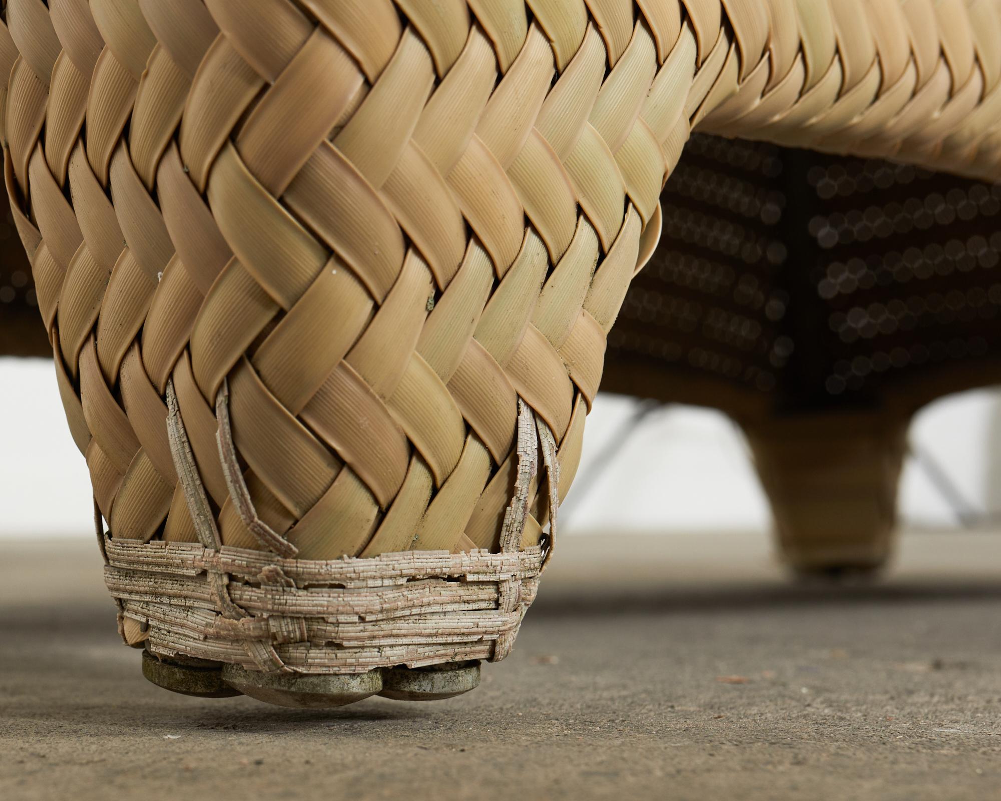 Aluminum Brown Jordan Wicker Havana Garden Coffee Cocktail Table