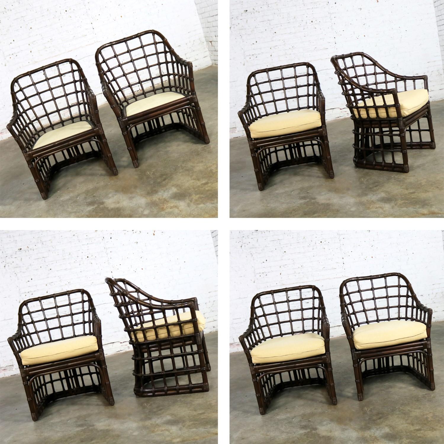 Windowpane Pattern Chair Brown Jordan Windowpane Dark Brown Rattan Lounge Chairs with Straw ...