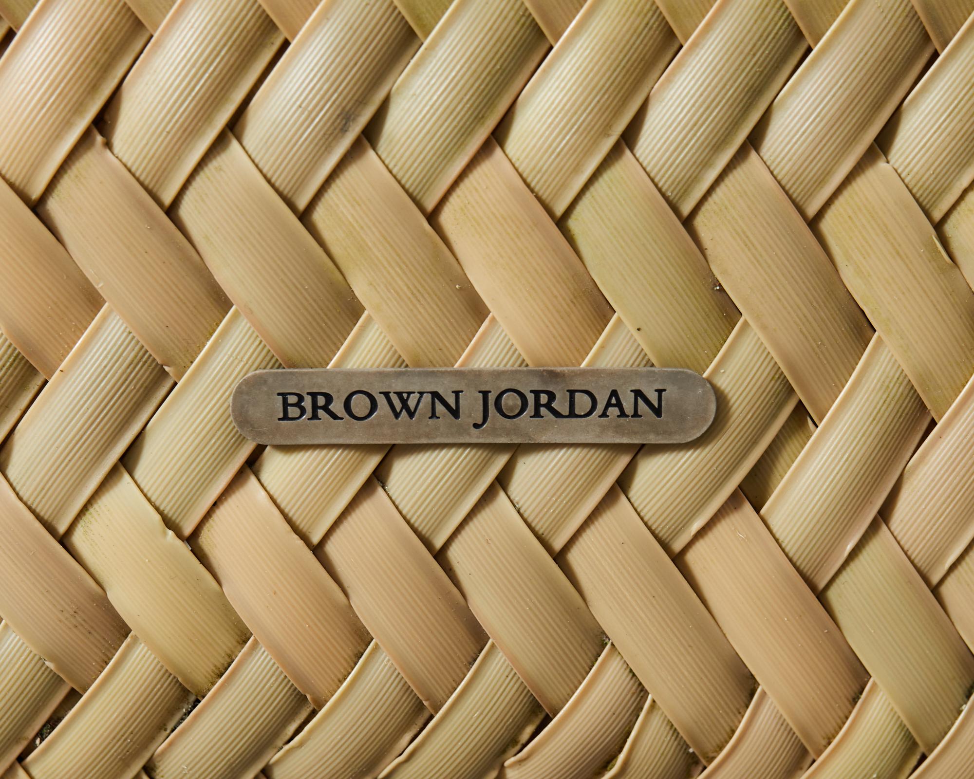 Brown Jordan Woven Wicker Havana Garden Sofa For Sale 7